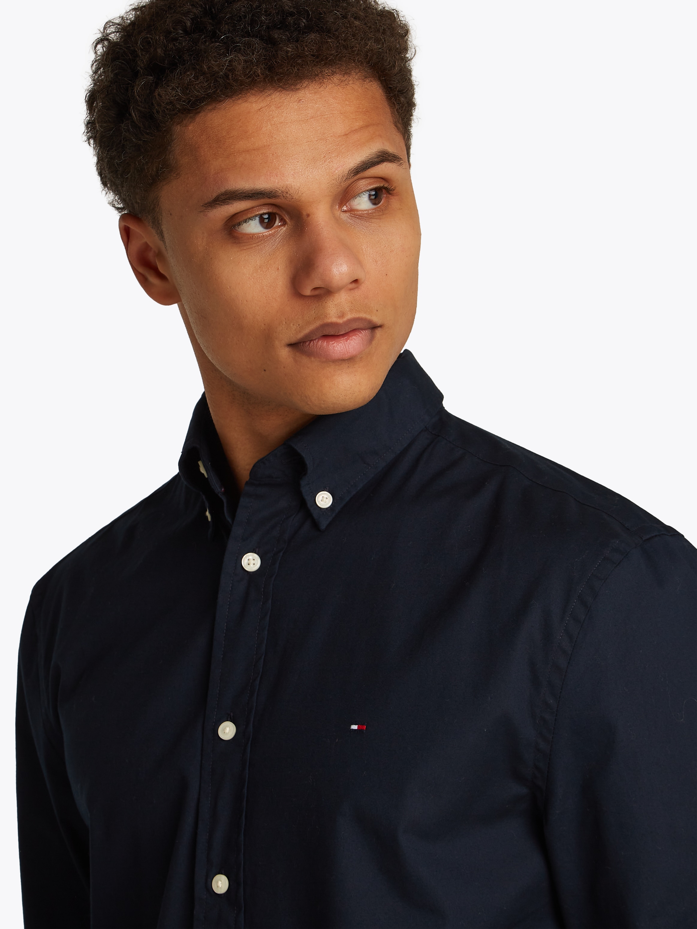 Tommy Hilfiger Langarmhemd »CORE FLEX POPLIN SOLID Regular Fit SHIRT«