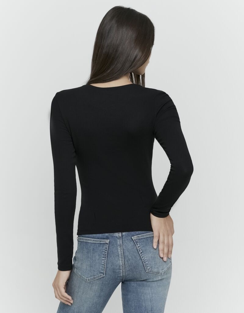 Tally Weijl Langarmshirt »STSCOBELGI« Baumwollmischung, Basic Longsleeve mit Rundhals-Ausschnitt