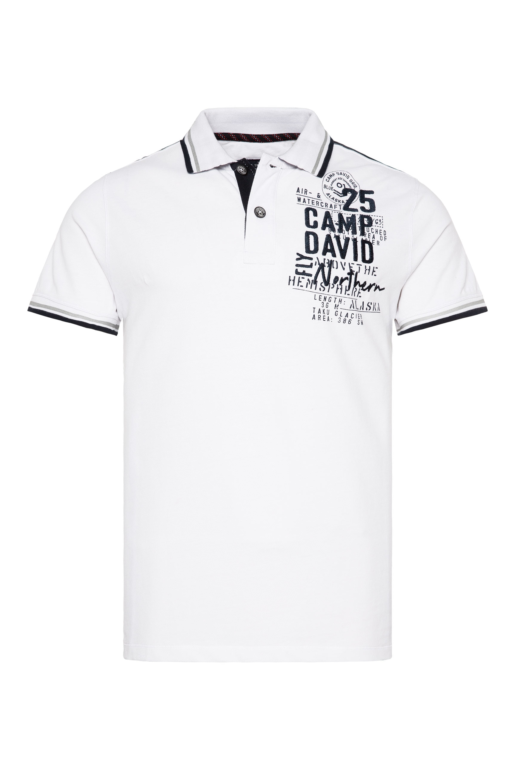 CAMP DAVID Poloshirt, mit Label-Applikationen