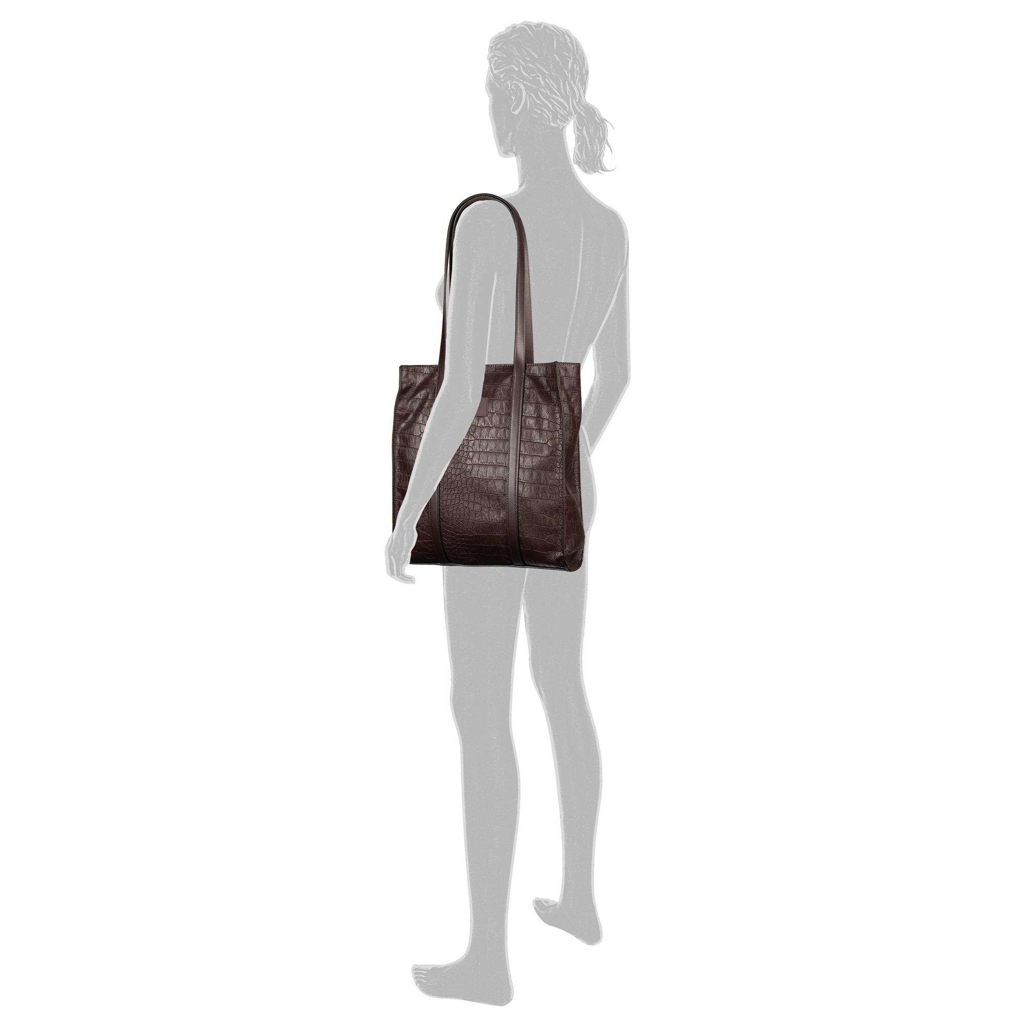 Gabor Shopper "Elfie" Damen Schultertasche mit einem Logo Rubber Patch