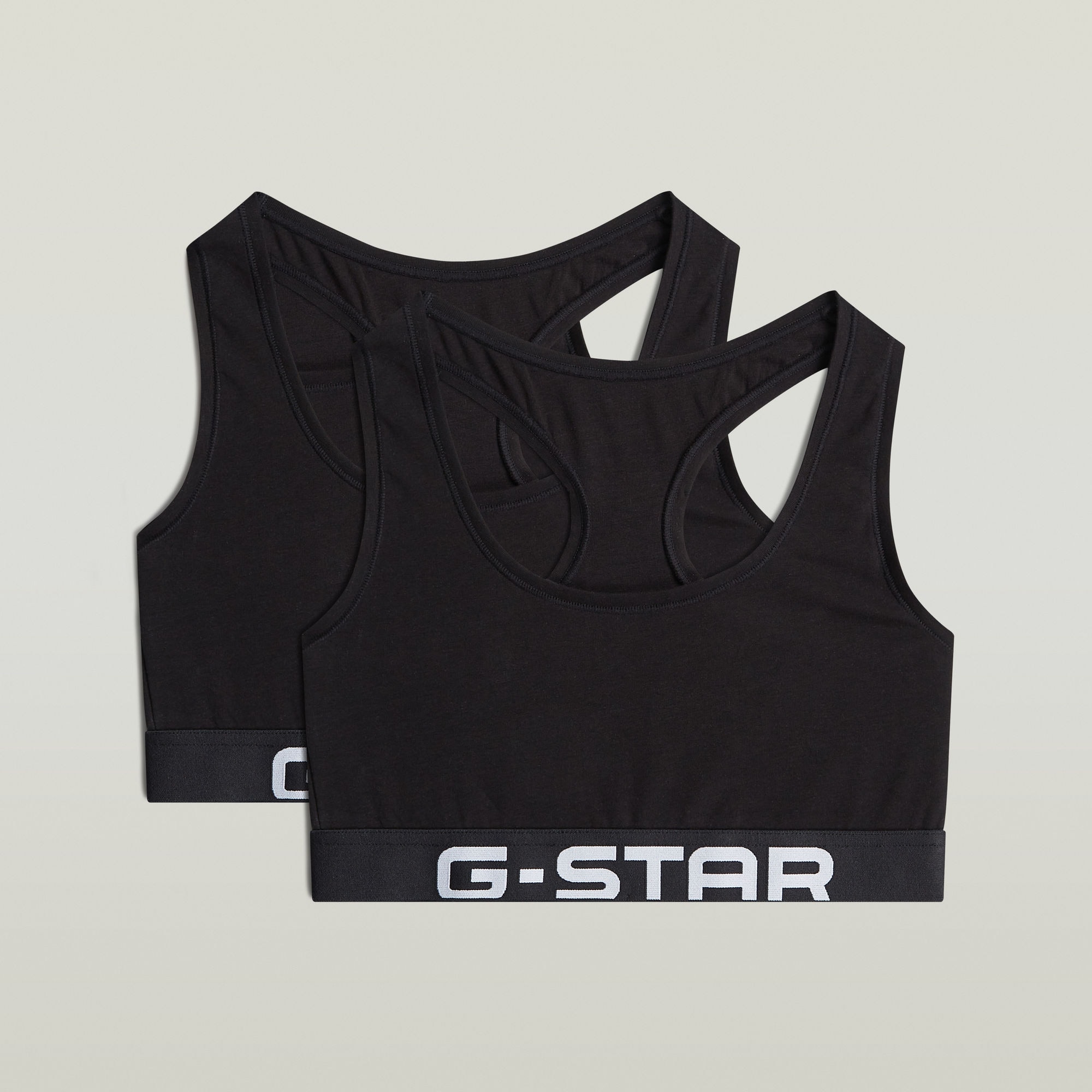 Image of G-STAR Bralette "DOLOMITE, RACERBACK BRALETTE" Packung, 2 mit Logobund, Slim Fit