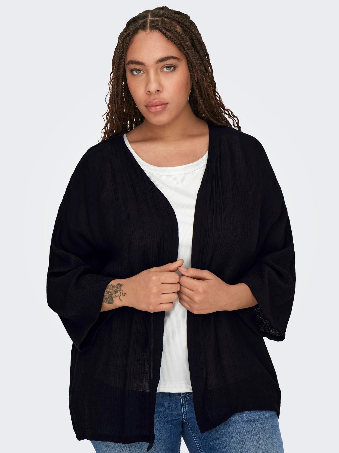 ONLY CARMAKOMA Blusenjacke »CARGEORGIA 3/4 KIMONO WVN«