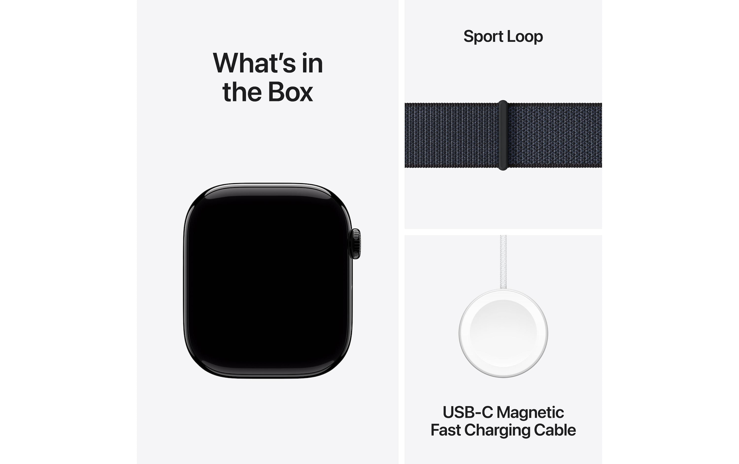 Apple Watch Series 10 Aluminium, 46 mm, GPS + Cellular, Sport Loop, Diamantschwarz