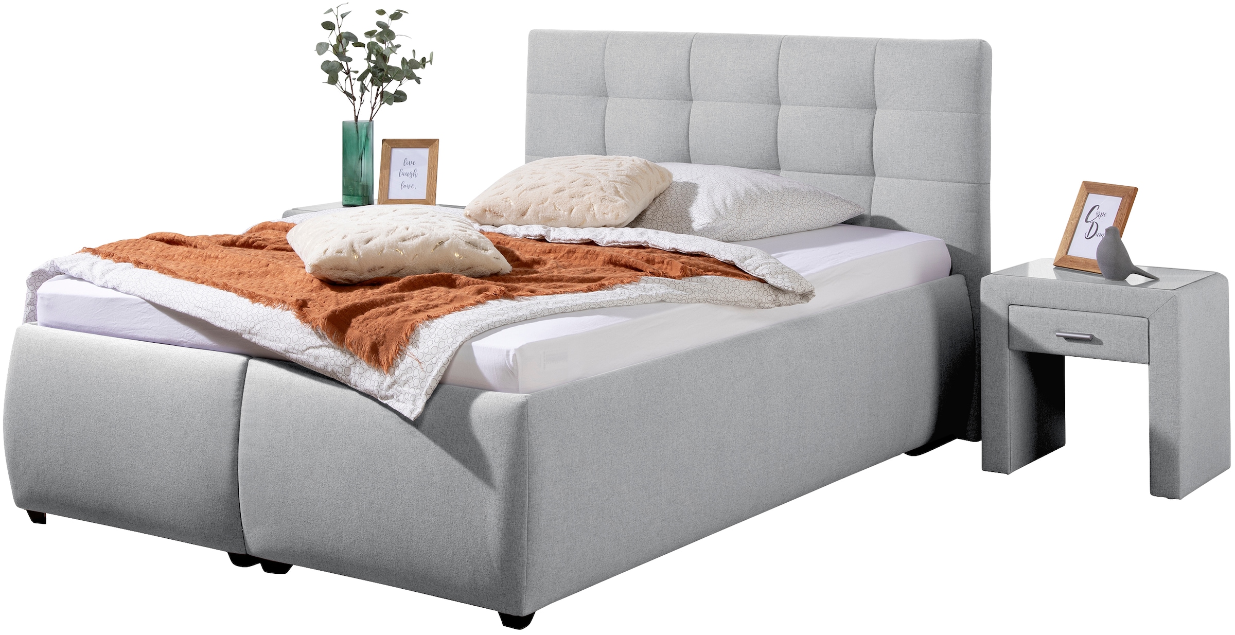 Maintal Polsterbett »Felsental« inklusive Bettkasten, in H2, H3 & H4 erhältlich