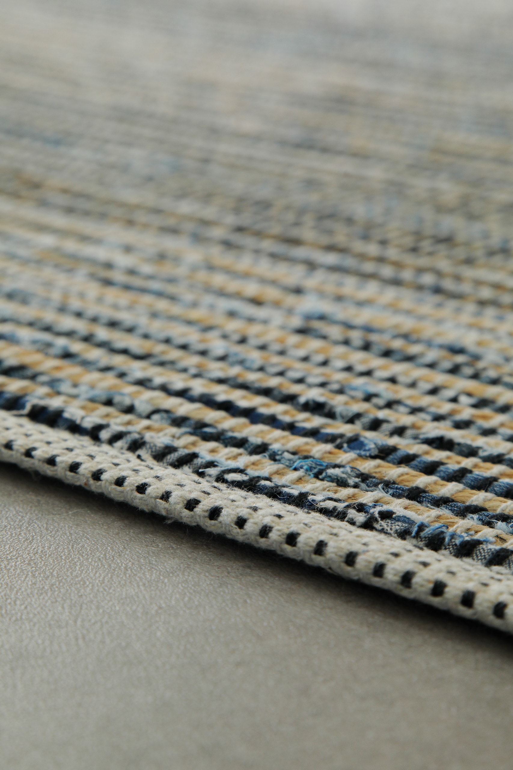 Wecon home Teppich »Denim Feels« rechteckig 6 mm Höhe handgewebt, robust, pflegeleicht, skandi, Natur, Jute, Wohnzimmer