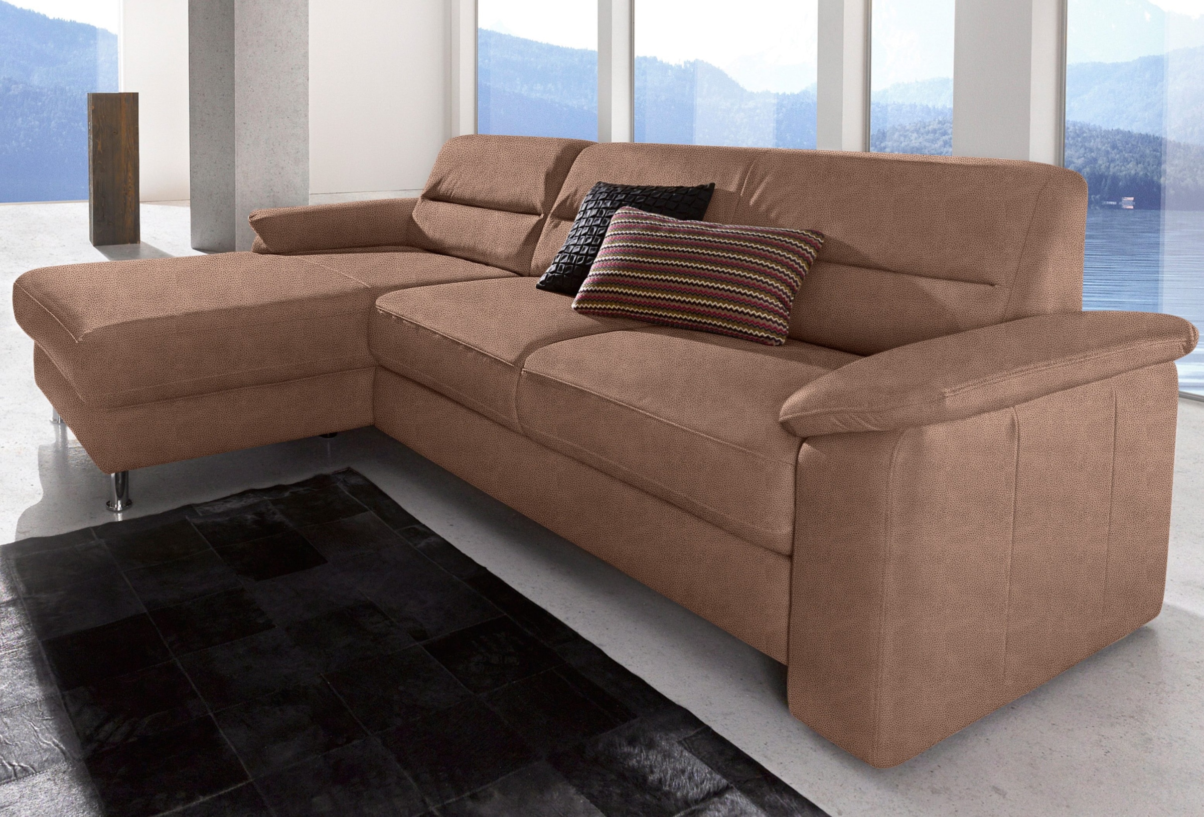 Image of sit&more Ecksofa "Ascara L-Form, B: 251 cm, Boxspring & Federkern" Schlaffunktion optional, frei stellbar, Komfortsitz