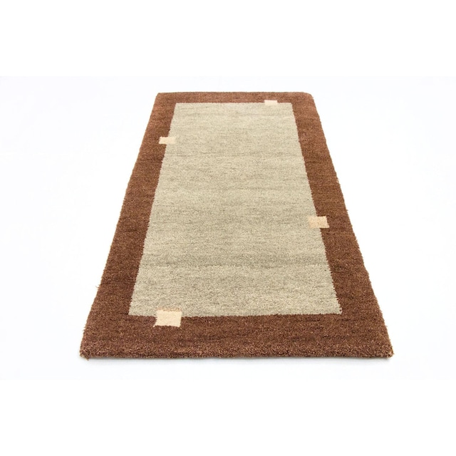 handgeknüpft Teppich jetzt »Gabbeh Wollteppich handgeknüpft morgenland grau«, rechteckig, kaufen