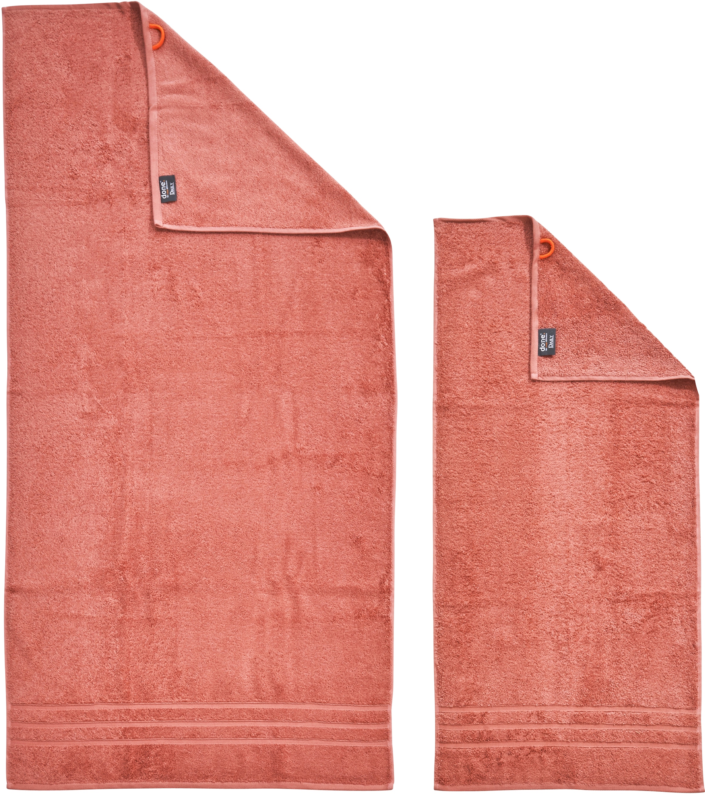 done.® Handtuch Set »Daily Uni«, (Set, 6 St., 4 Handtücher (50x100 cm)-2 Duschtücher (70x140 cm), saugfähiges Walkfrottier, in verschiedenen Set Varianten erhältlich
