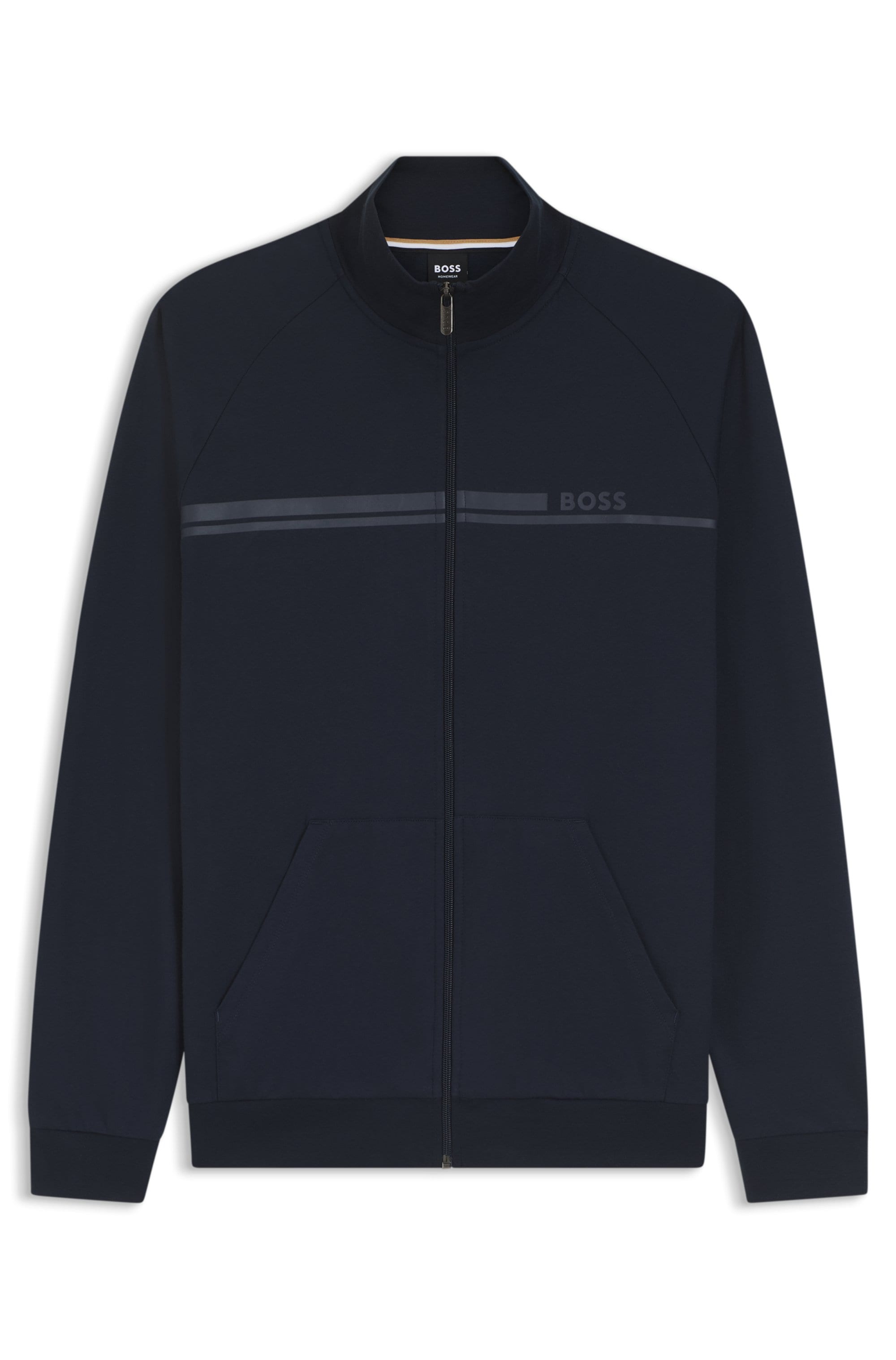 BOSS Sweatjacke »Authentic« mit Streifen und Logo, regular fit