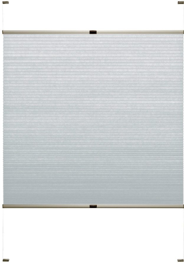 Image of Good Life Wabenplissee nach Mass »Rena«, Lichtschutz, mit Bohren, verspannt, bronzefarbene Profilschiene bei Ackermann Versand Schweiz