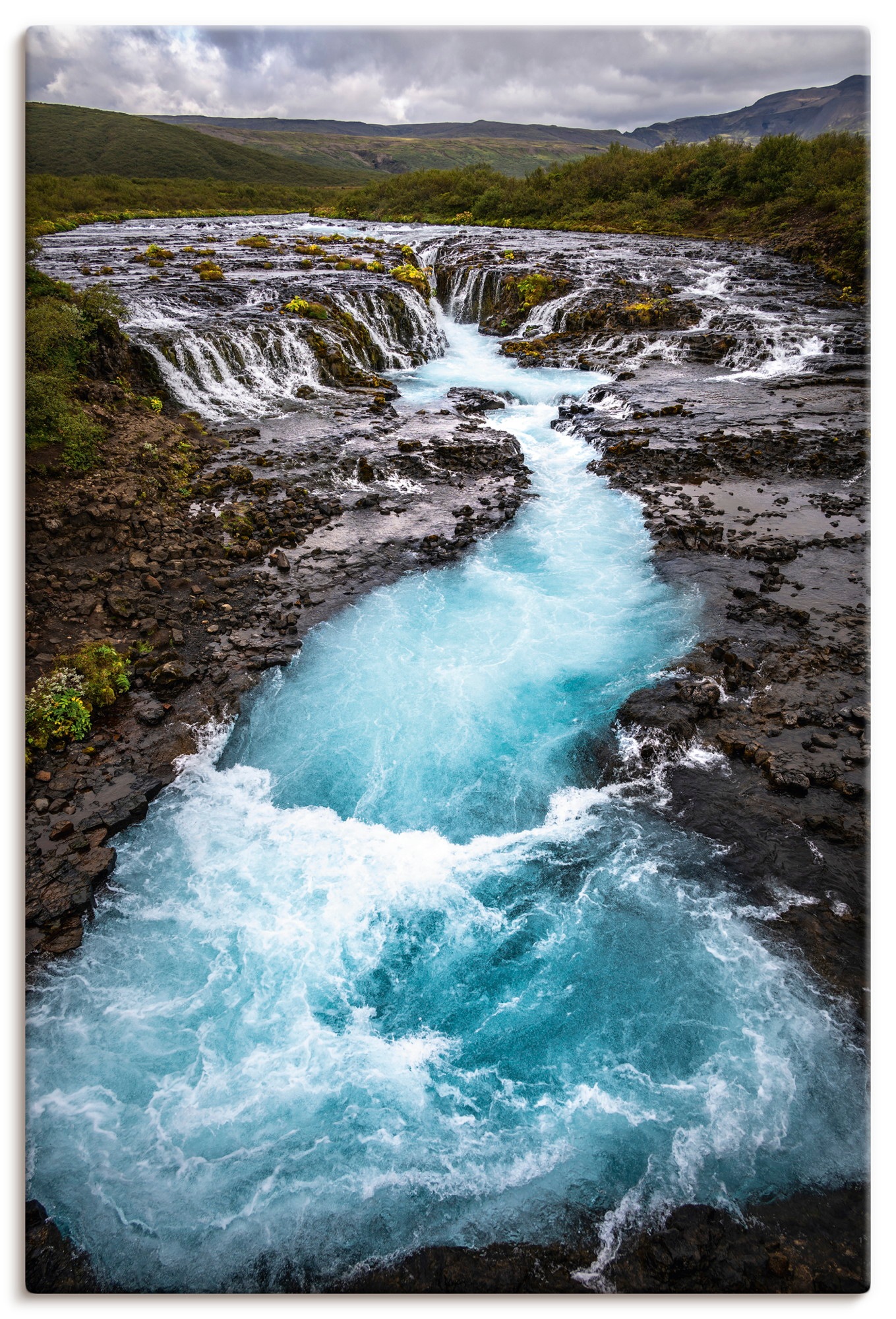 Image of Artland Wandbild "Wasserfall Bruarfoss auf Island" Wasserfallbilder 1 Stk. tlg. als Alubild, Leinwandbild, Poster, Wandaufkleber in verschied. Grössen