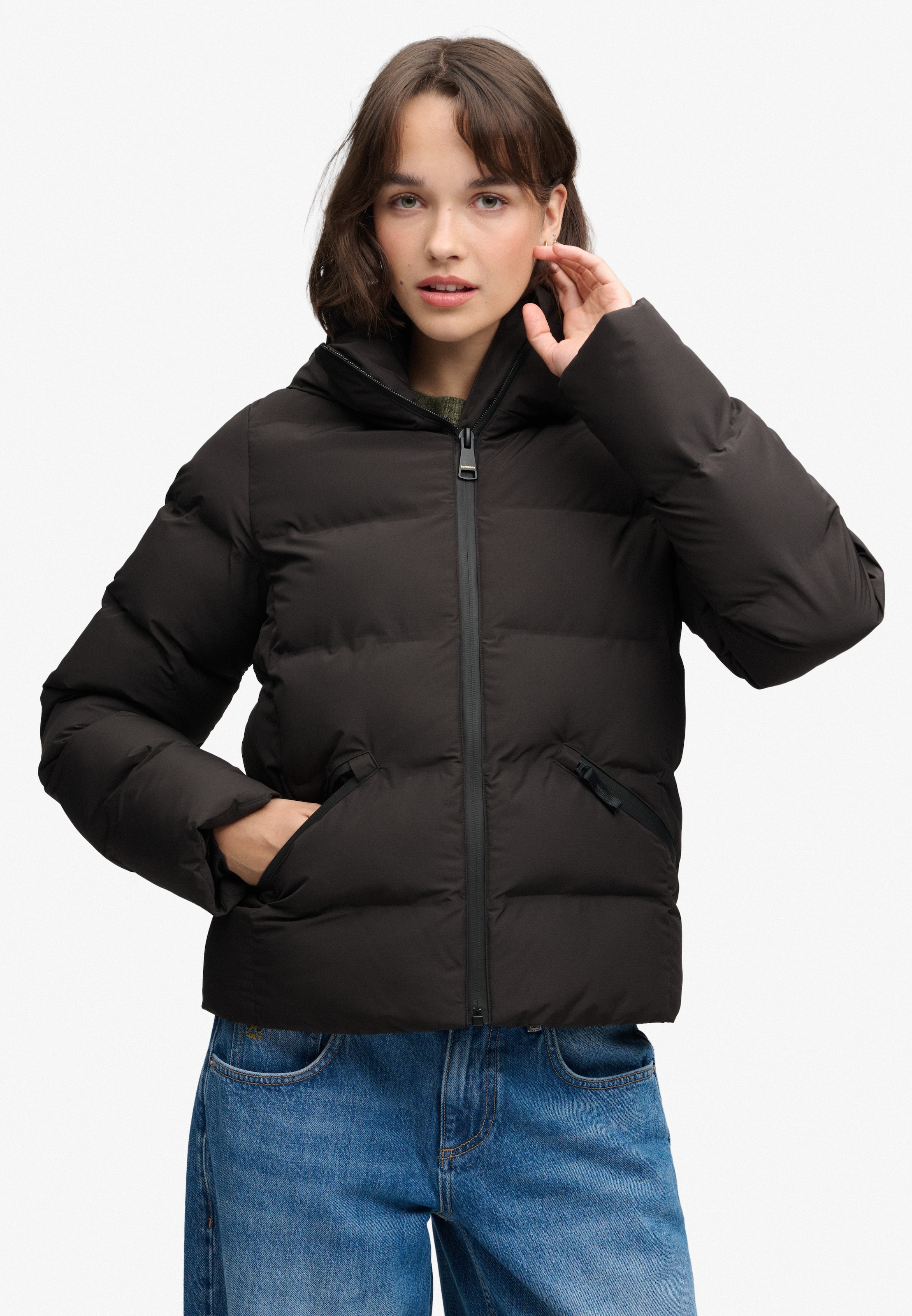 Image of Superdry Steppjacke "HOODED CITY PADDED JACKET" mit Kapuze Kunstfaser, relaxed fit
