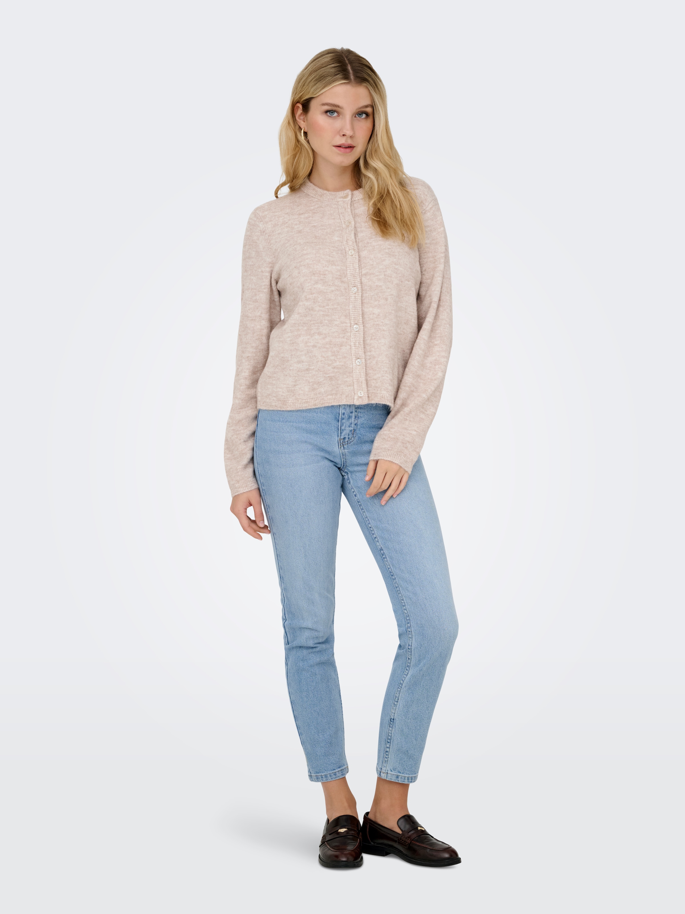 ONLY Veste en tricot »ONLSIMONI L/S O-NECK CARDIGAN KNT NOOS« Materialmix, relaxed fit