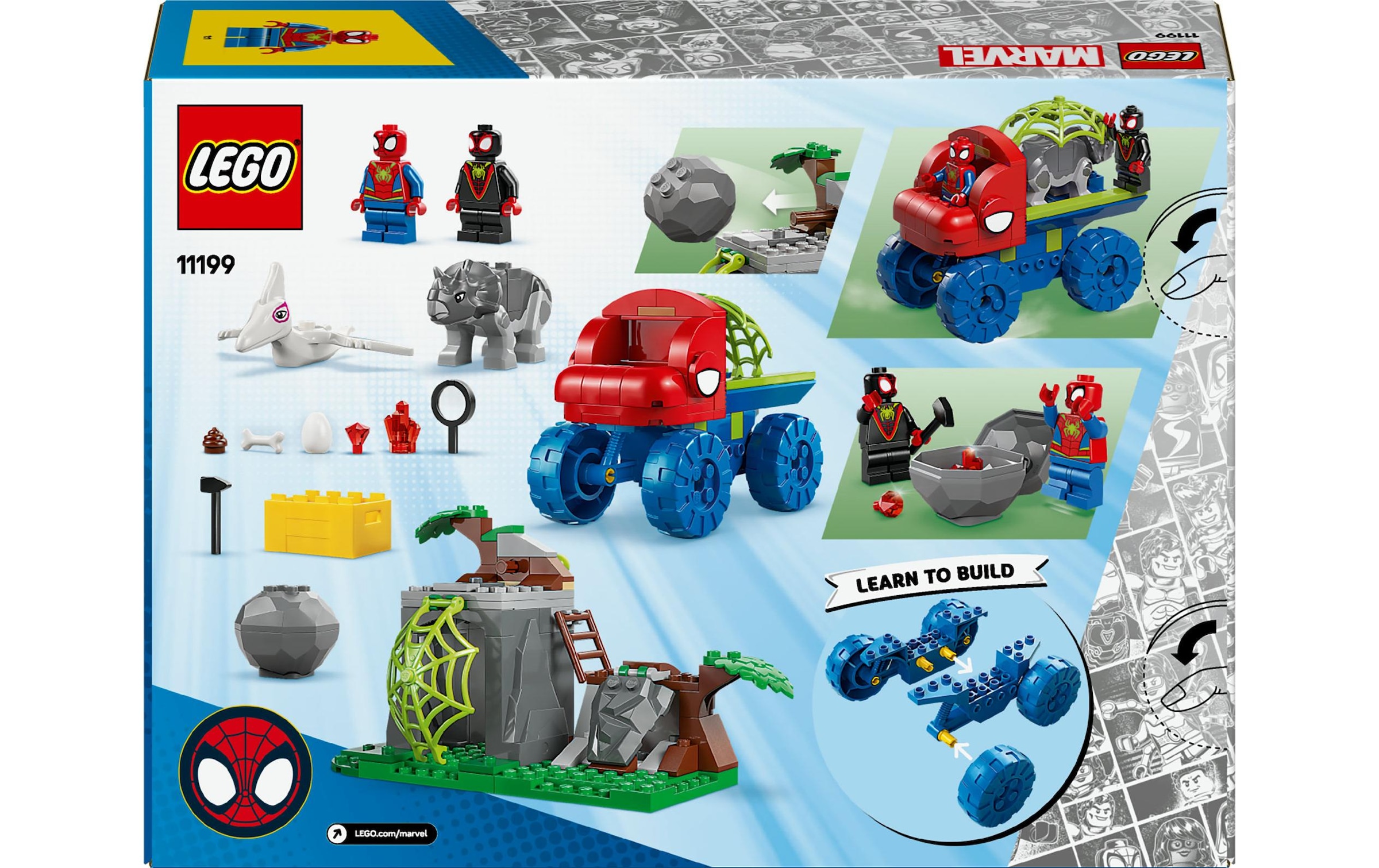 LEGO® Spielbausteine »Marvel Spideys Team im Dino-Truck«, (136 St.)