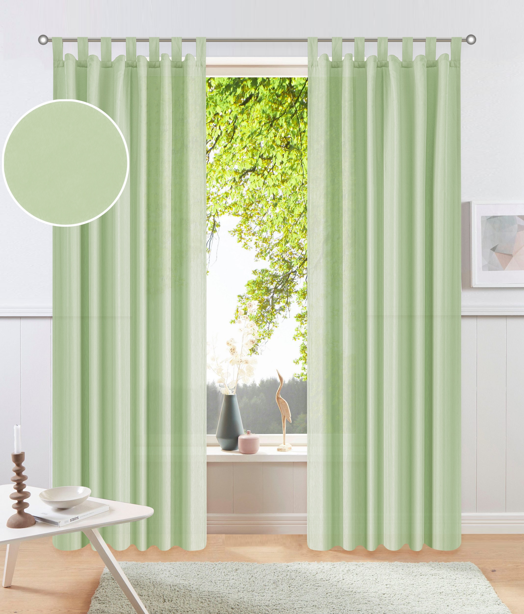 GOODproduct Vorhang »Raja mit Schlaufen, 2er Pack, blickdicht, Topseller« Schlaufen 2 Stk. tlg. 2er-Set, Bestseller, einfarbig, modern, pflegeleichte Mikrofaser