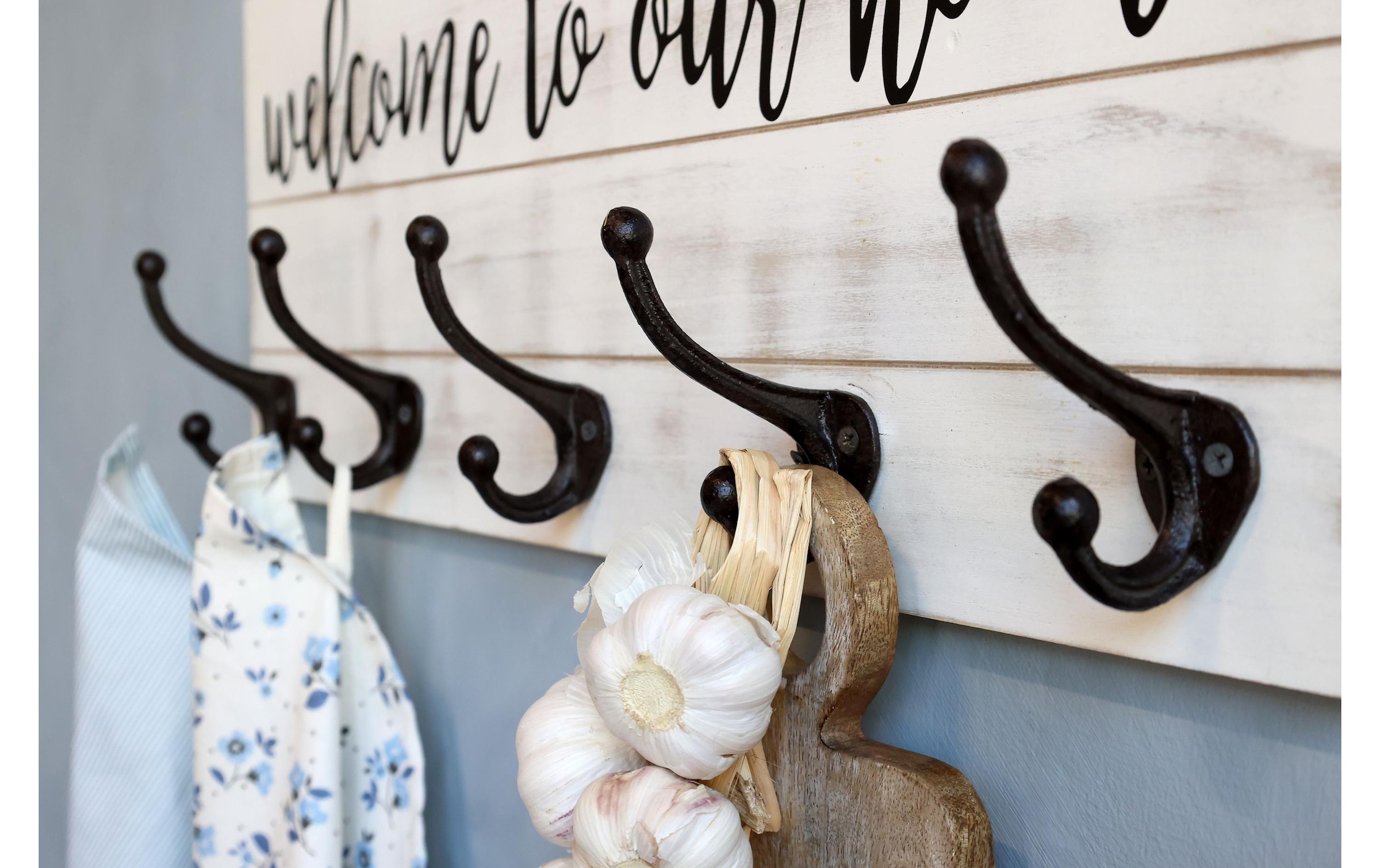   Wandhaken »Chic Antique welcome to our home« Kleiderhakenbrett