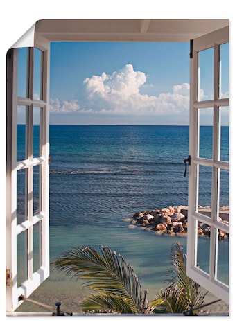 Artland Wandbild »Fenster zum Paradies«, Fensterblick, (1 St.), in vielen Grössen &... kaufen