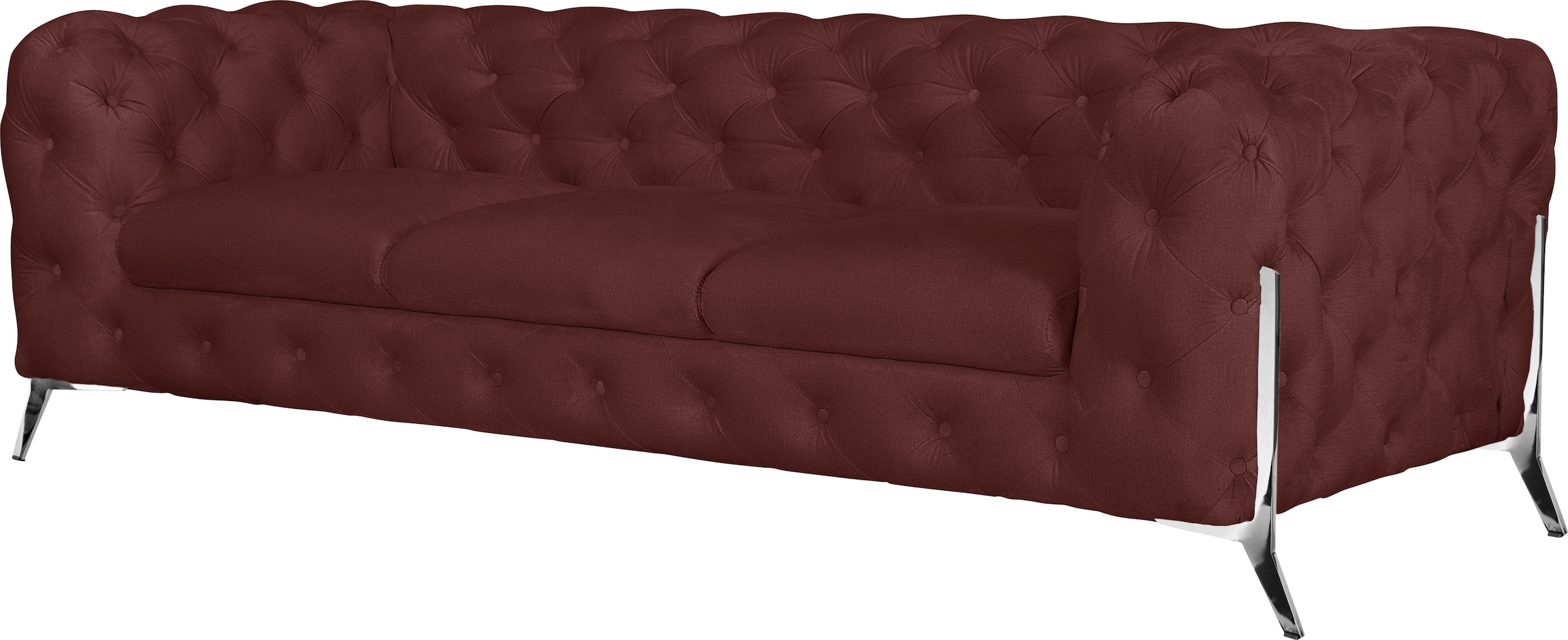 Leonique Chesterfield-Sofa »Amaury«, aufwändige Knopfheftung, moderne Chesterfield Optik, Fussfarbe wählbar