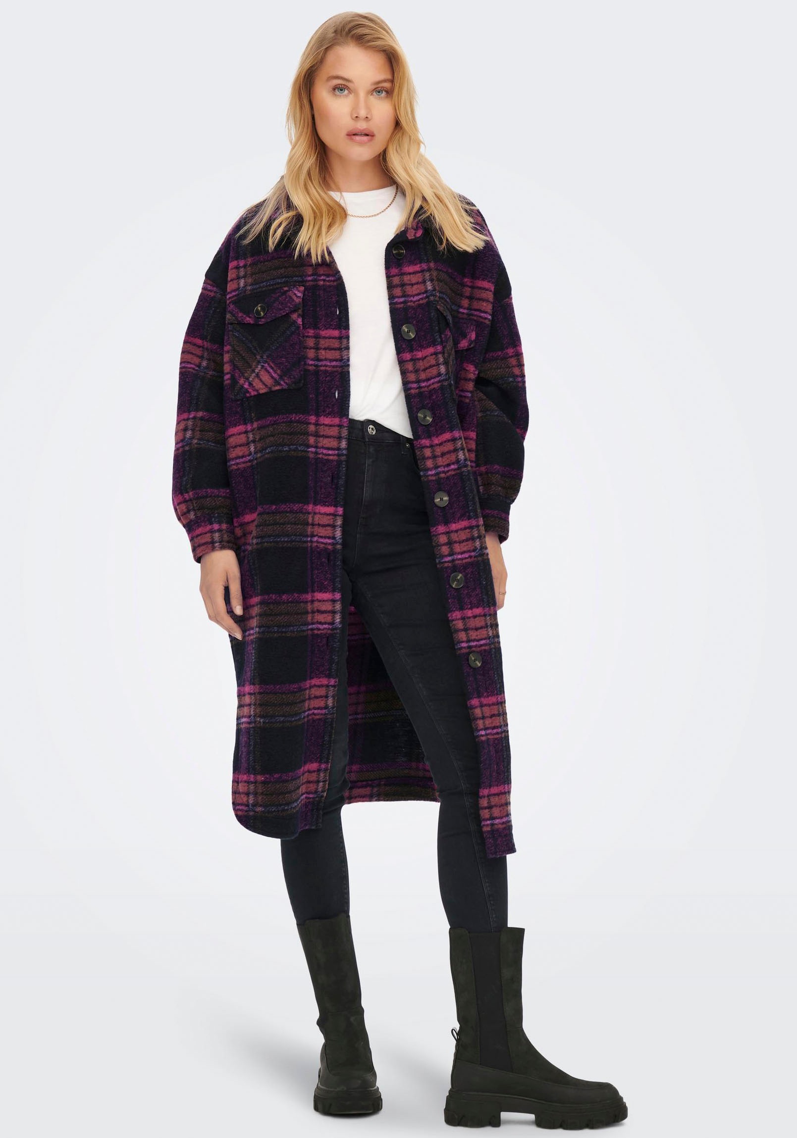 Image of Only Hemdjacke »ONLANDREA X-LONG SHACKET«, in Maxilänge bei Ackermann Versand Schweiz