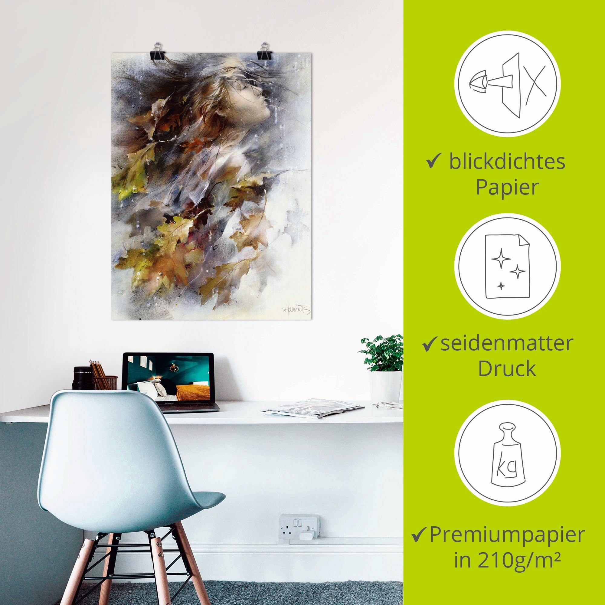 Artland Wandbild »Herbst« Frau 1 Stk. tlg. als Leinwandbild, Poster in verschied. Grössen