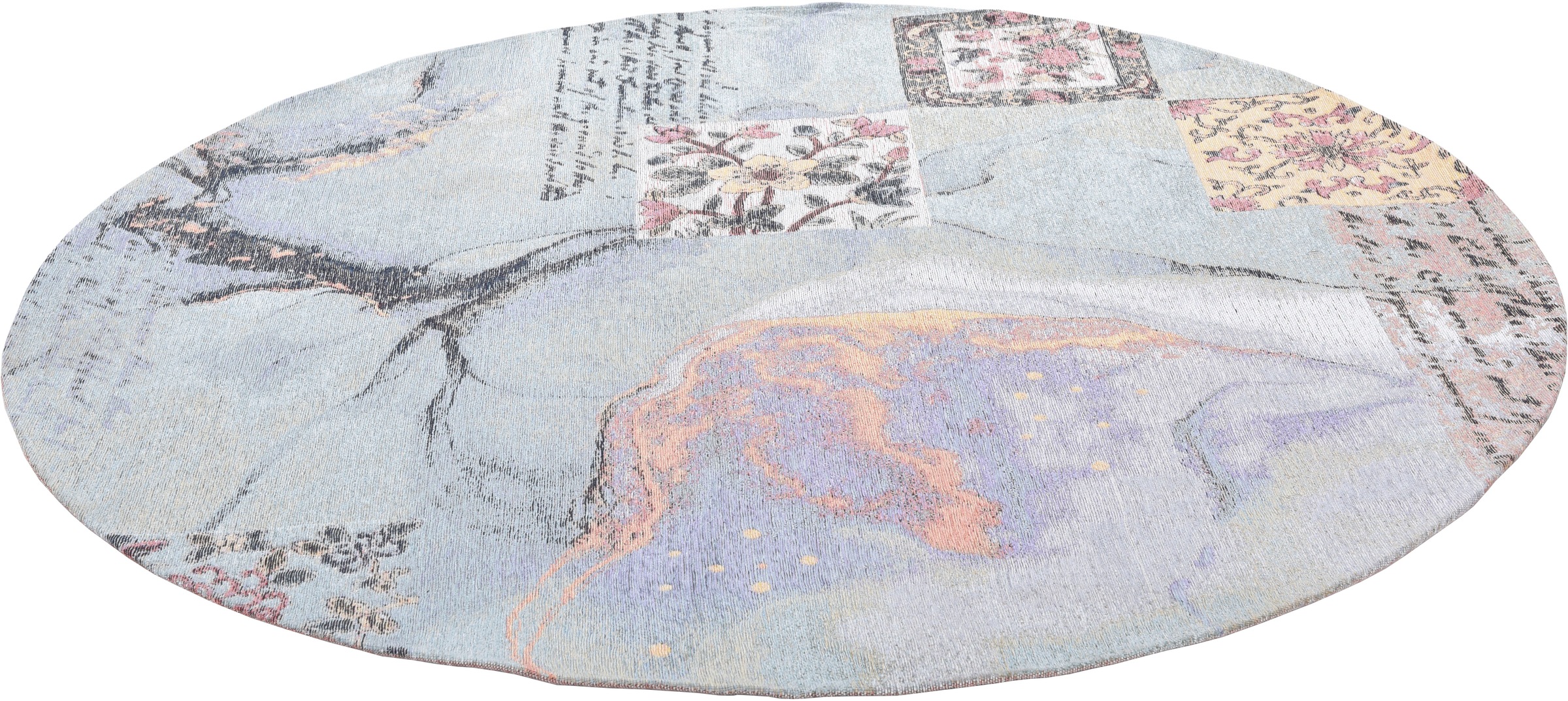 Image of Gino Falcone Teppich »Cosima-106«, rund, 3 mm Höhe, flachgeweber Jaquard-Teppich, mit Chenillegarn, modernes Design, ideal im Wohnzimmer & Schlafzimmer bei Ackermann Versand Schweiz