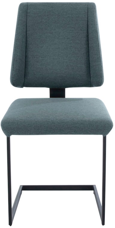 K+W Komfort & Wohnen Esszimmerstuhl "Longbeach, Freischwinger" () 1 Stk.mit Gestell und Abstandshalter in Metall schwarz Struktur, Sitzkomfort