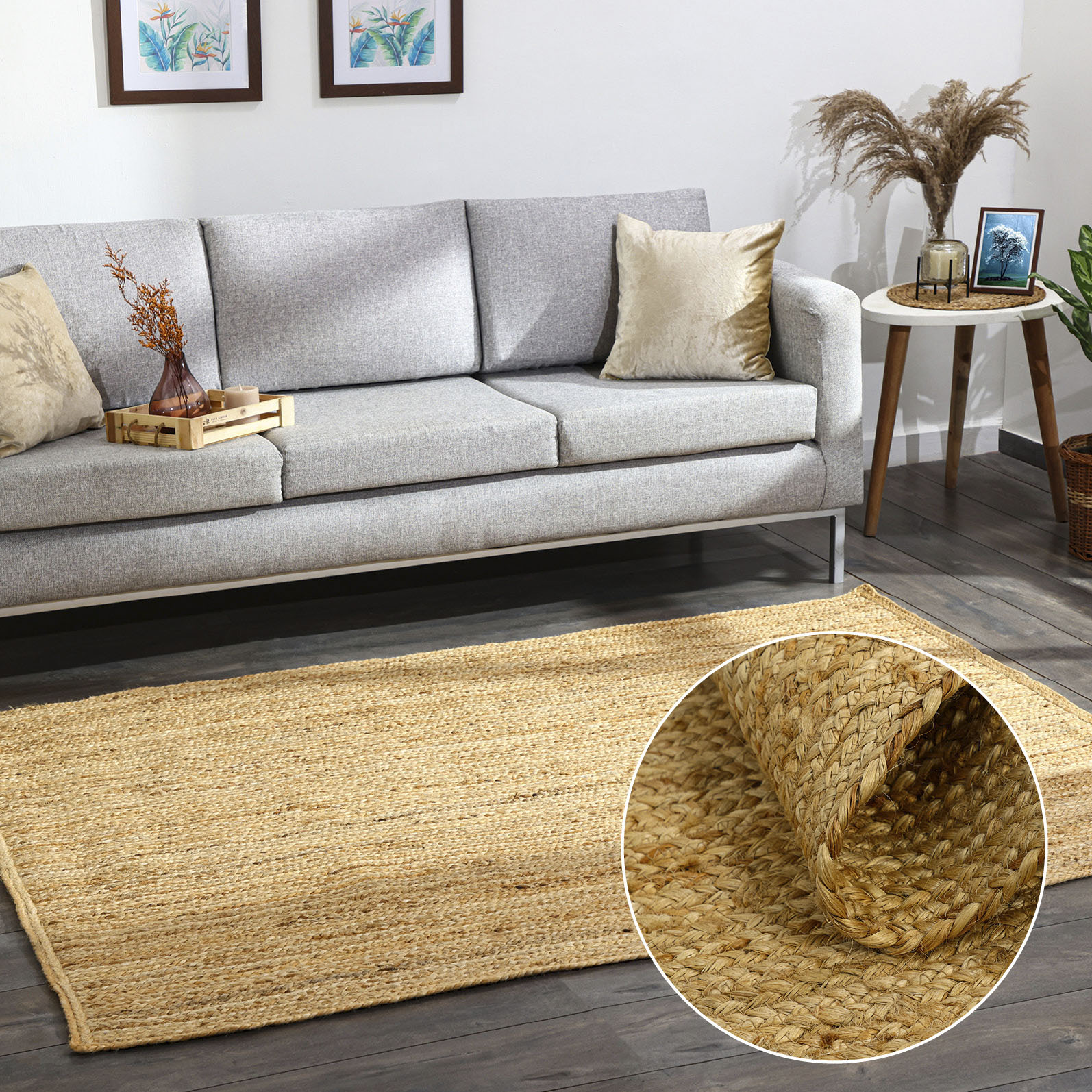Teppich »Kollektion Lola«, rechteckig, Wendeteppich, handgeflochten, Naturfaser,...