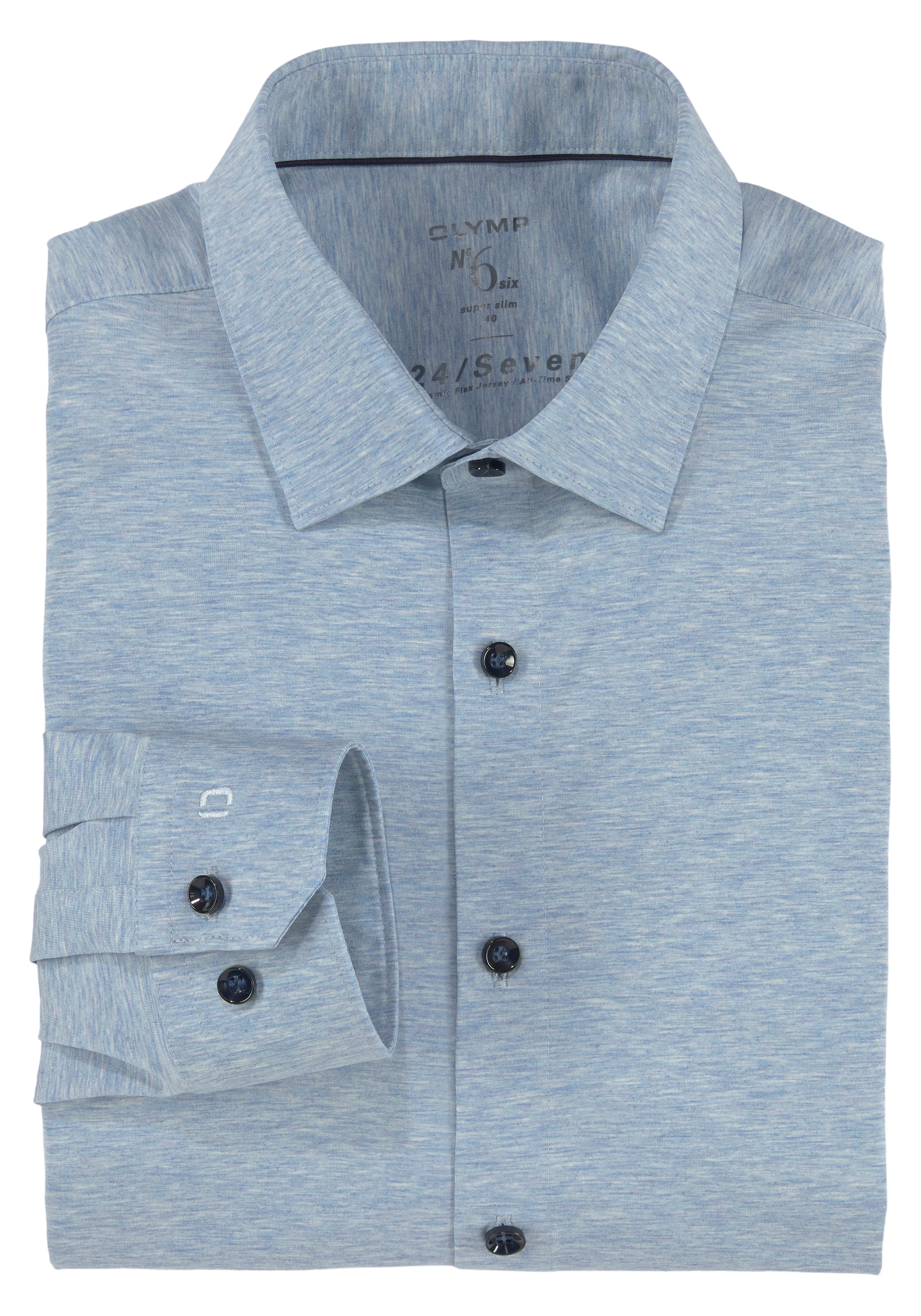 Image of OLYMP Businesshemd "No. Six 24/Seven super slim" in bequemer Jersey-Qualität