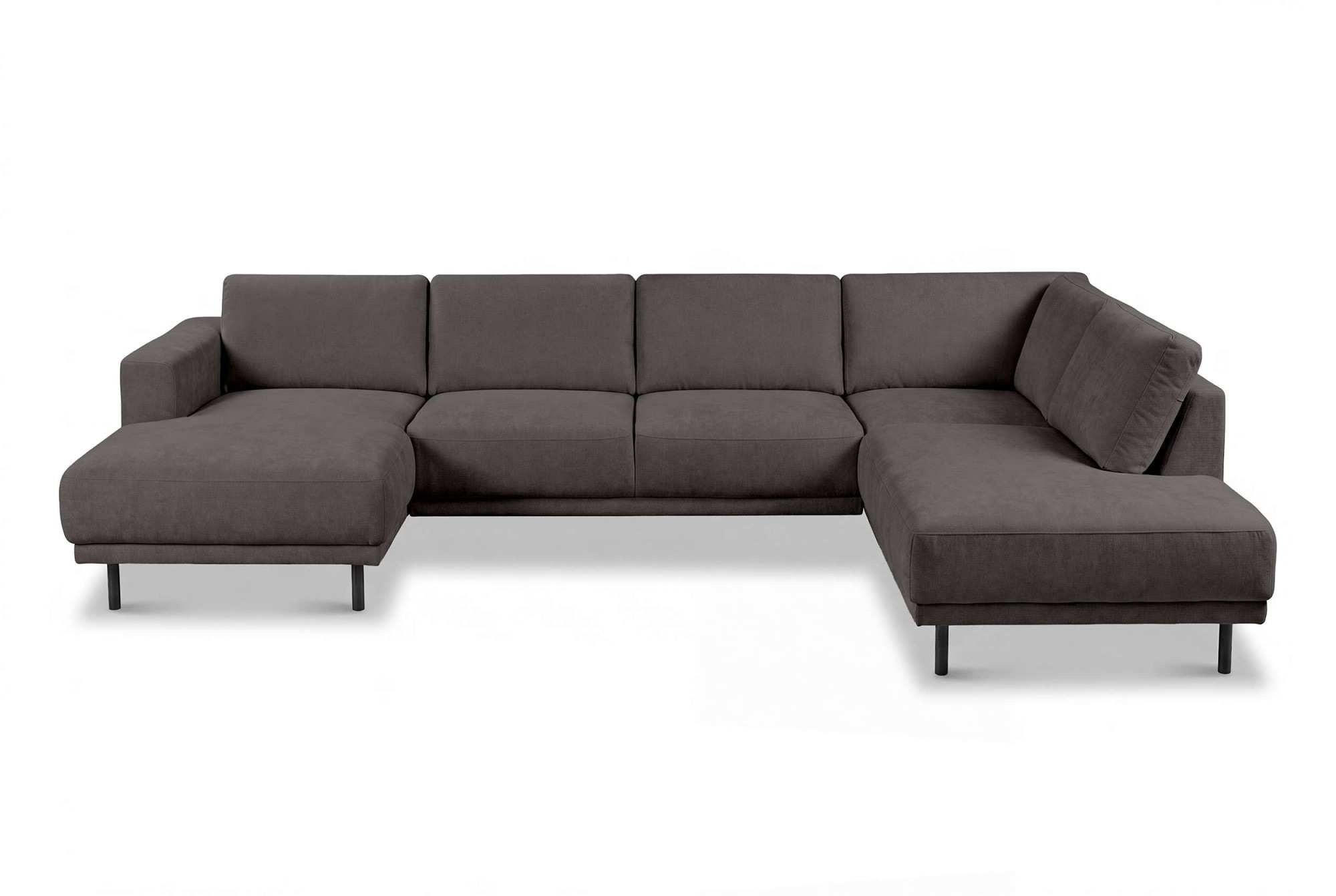 GOODproduct Paysage de salon »Sveeva, U-Form, XXL, B.310 cm, schwarze Metallfüsse« langlebiger Strukturstoff, mit Wellenunterfederung, viele Farben