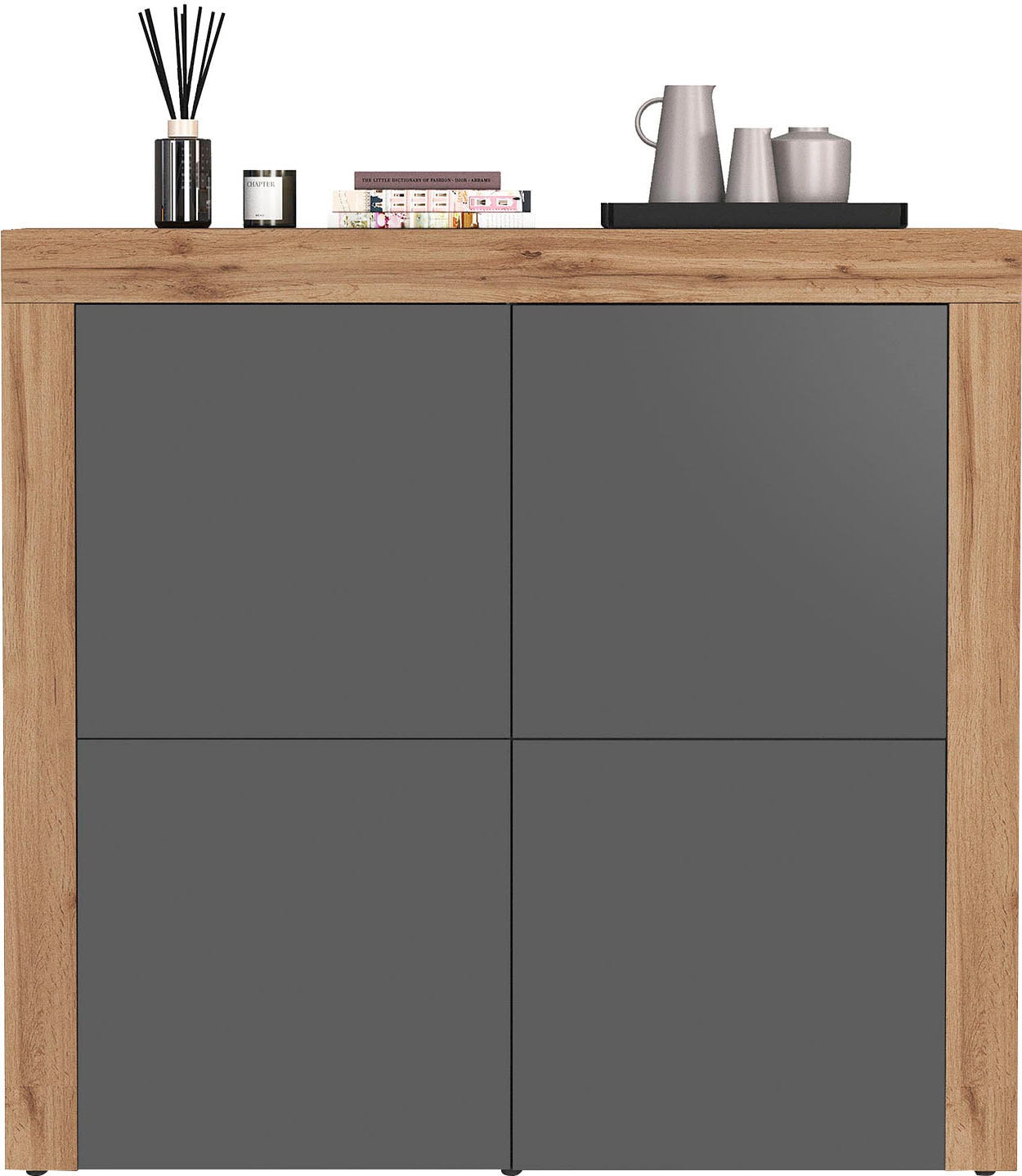 INOSIGN Highboard »CHRONOS Breite 140 cm mit 4 Türen und 8 Fächer 'Made in Italy'« 1 Stk. tlg. Hohes Sideboard, Kommode, Schrank, Grifflos mit Push to Open