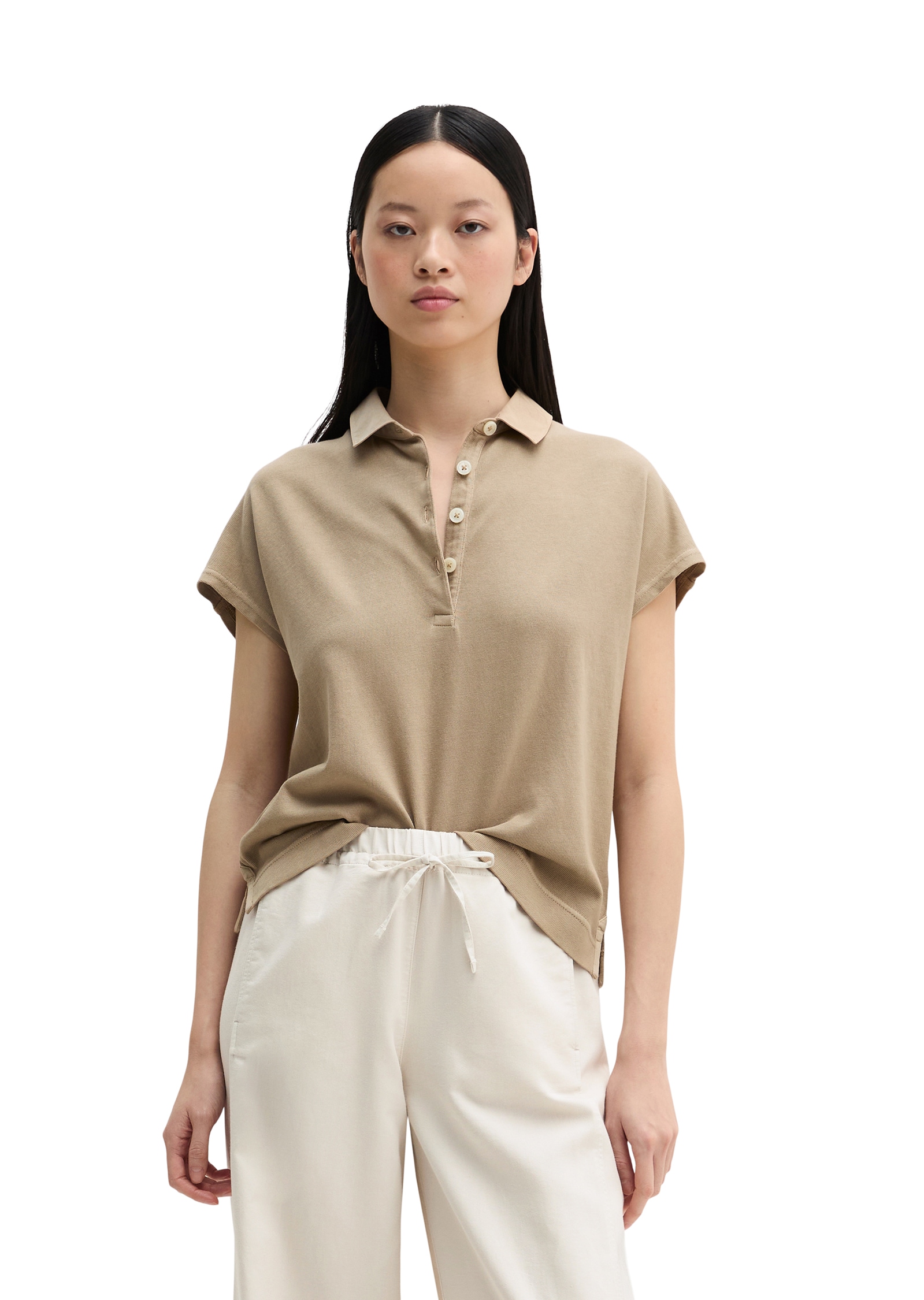 Image of Marc OPolo Poloshirt oversized, aus leichtem Jersey