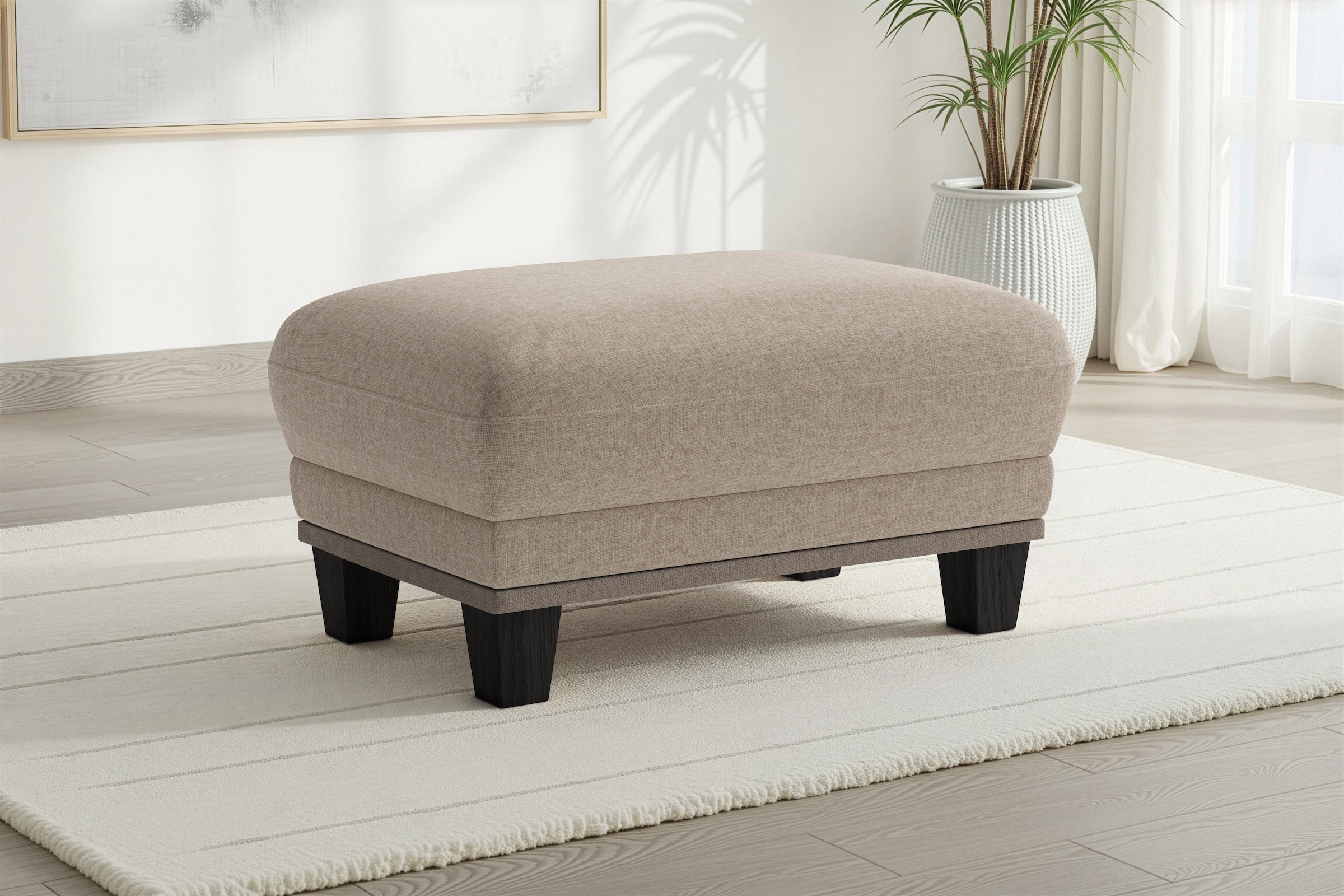 sit&more Polsterhocker »Concept« mit Buchefuss in drei Farben zur Auswahl