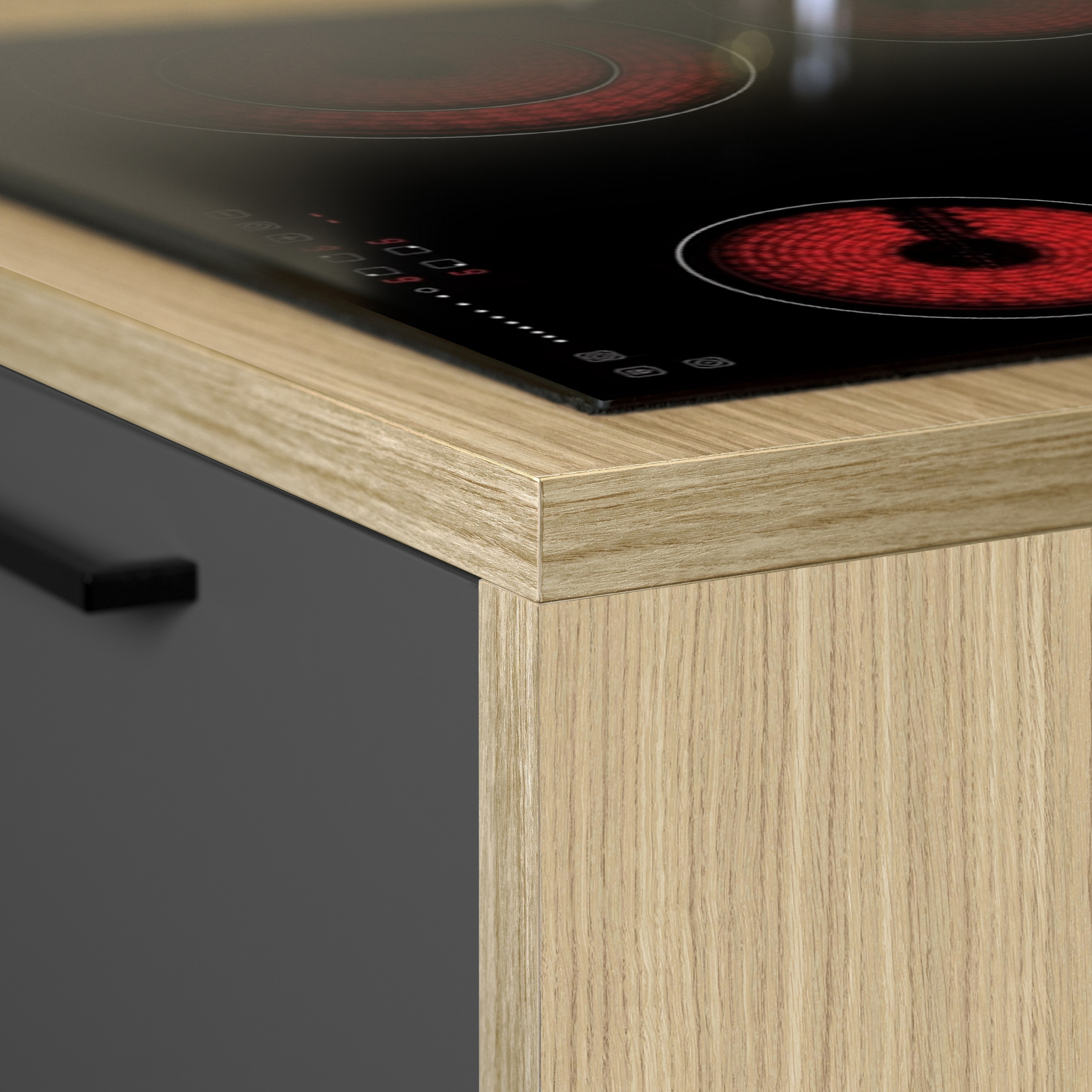 KOCHSTATION Küchenzeile »Luna, Küchenblock, Kücheninsel, Hängeschrank, Made in Italy« 3er-Set, Metallgriffe, Soft-Close-Funktion, inklusive Spüle