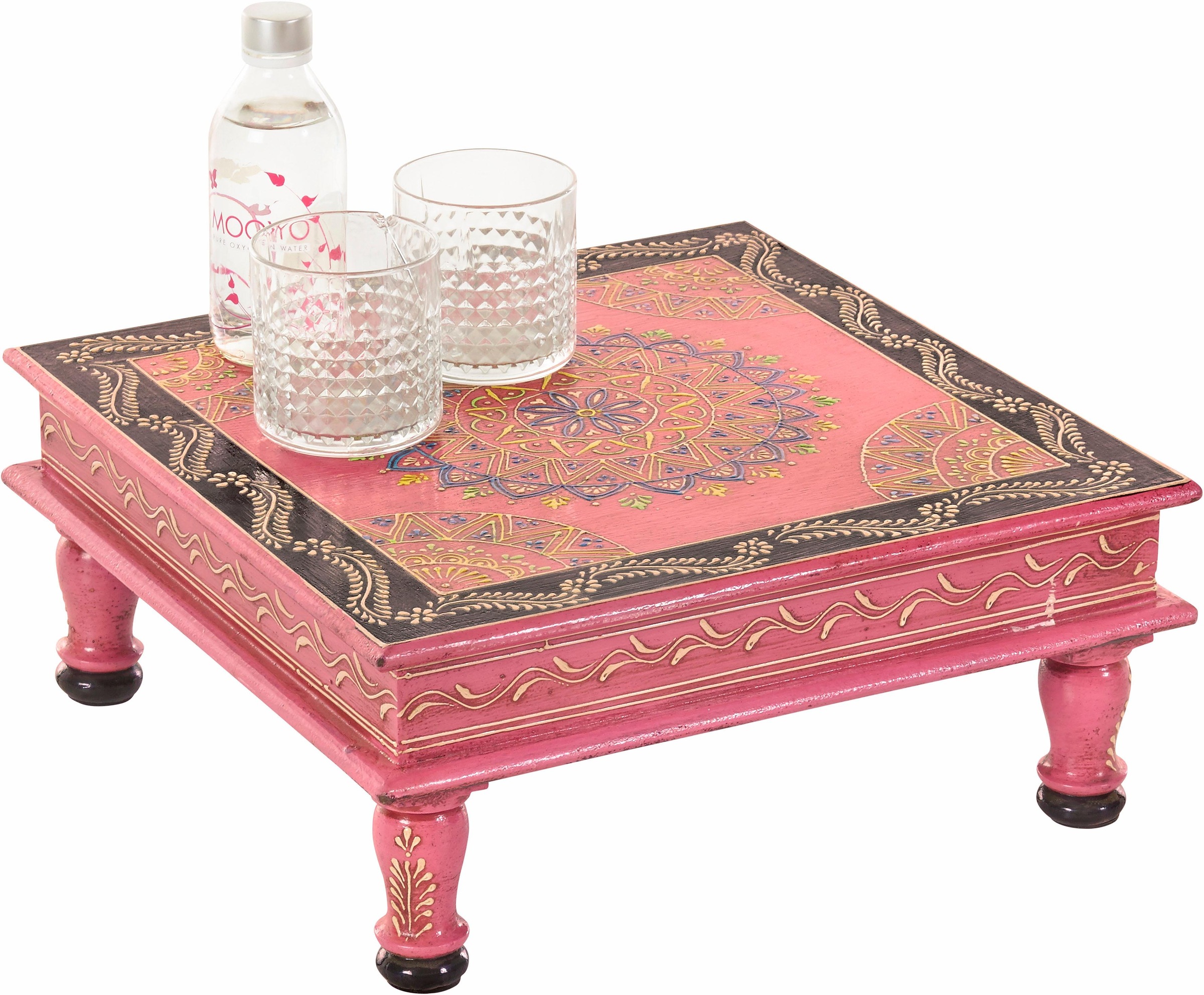 Image of Home affaire Beistelltisch »Bajo«, aus massivem Mangoholz, mit besonderen Verzierungen auf der Oberfläche, Breite 40 cm bei Ackermann Versand Schweiz