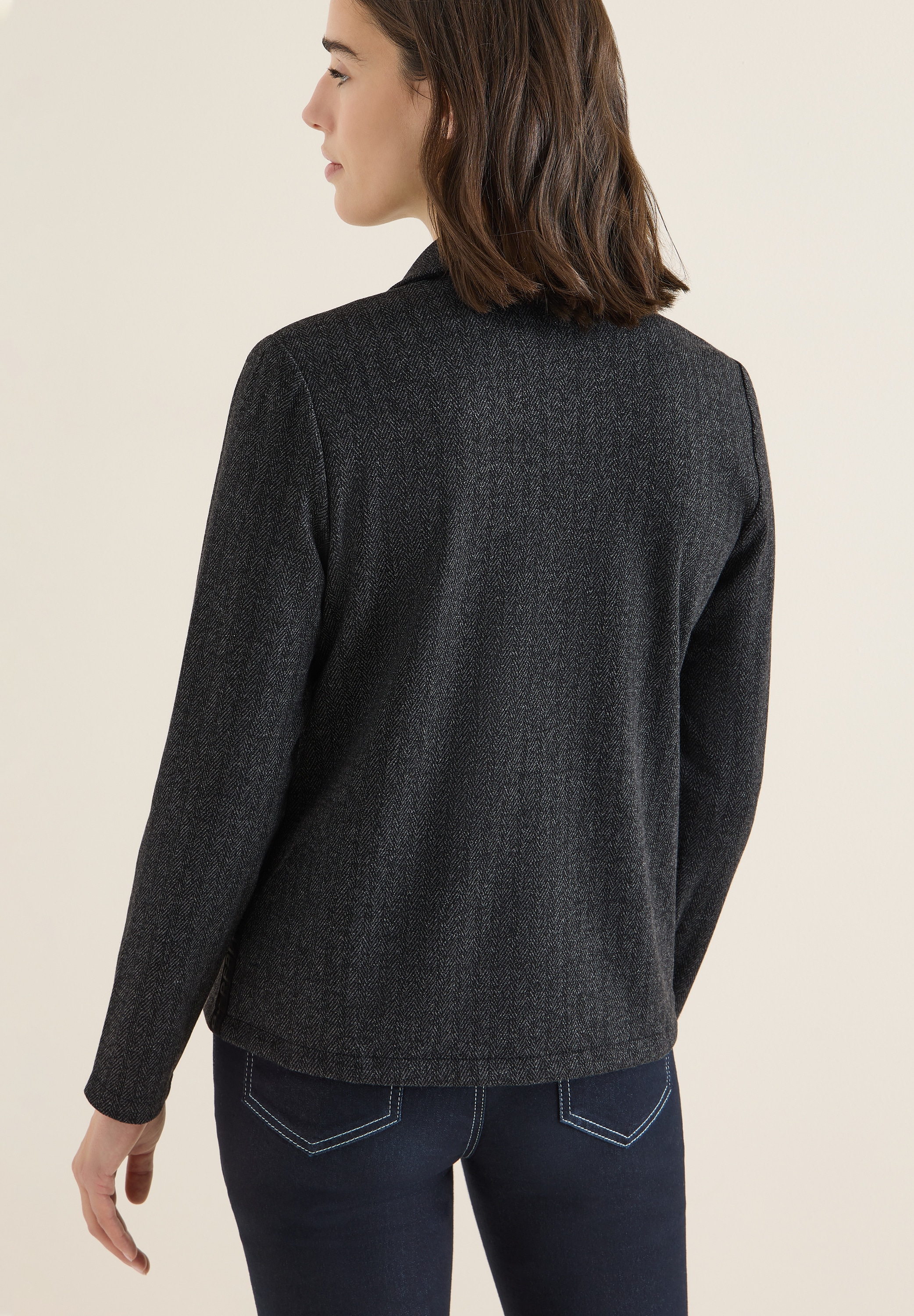 Cecil Blazer court mit Herringbone Muster