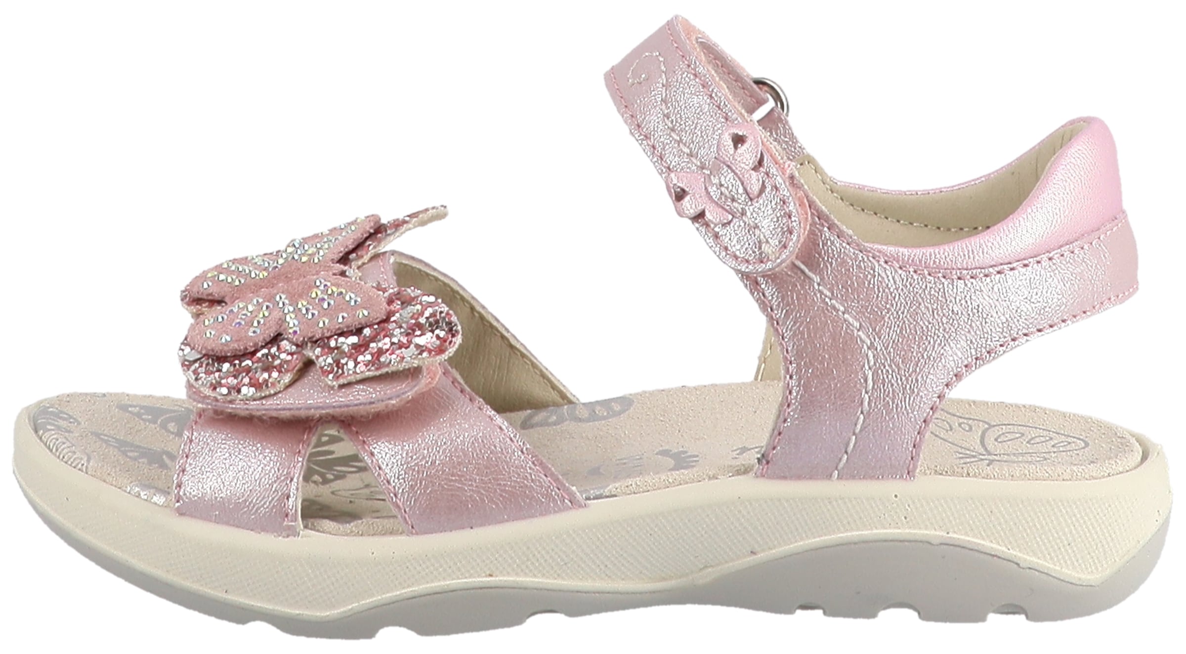 Lurchi Sandale »Farfalla«  , chaussure à scratch avec strass, gabarit de taille à télécharger