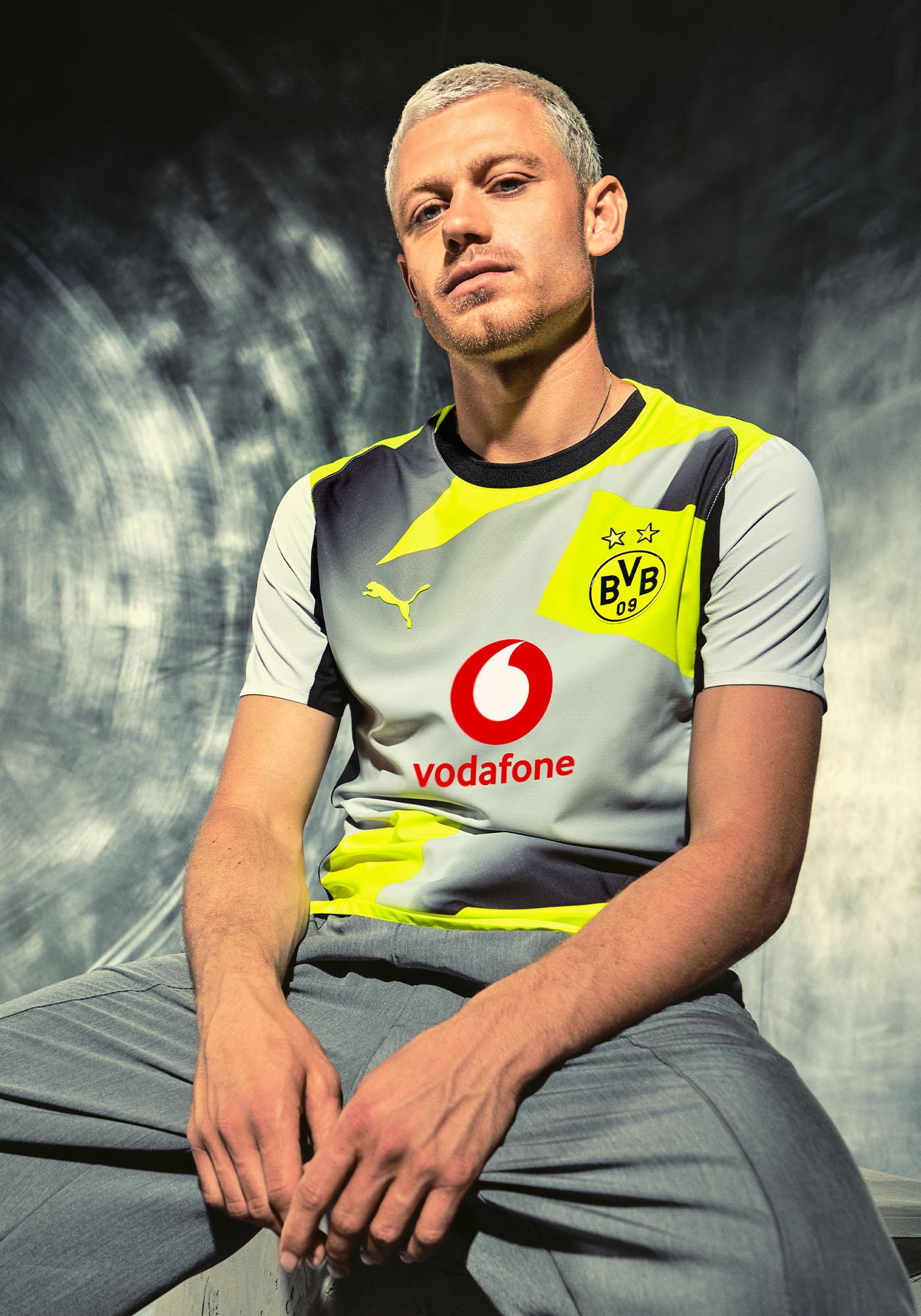 PUMA Fussballtrikot »BVB AWAY JERSEY REPLICA« Regular Fit, für Sportmode und Fussball, Kurzarmdesign