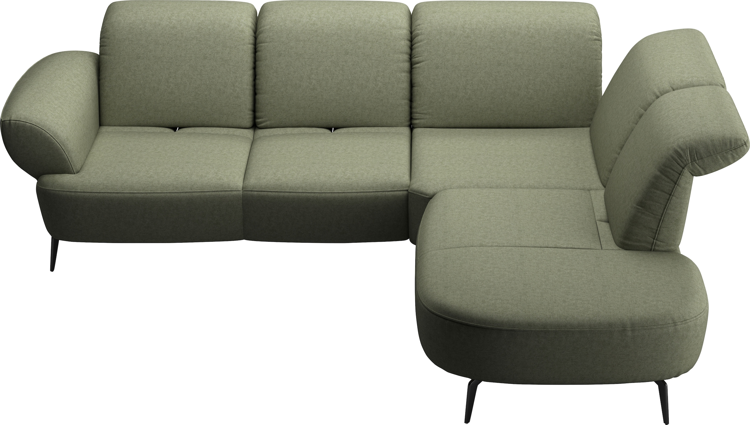 sit&more Canapé d'angle »Dance, L-Form, inkl. Sitztiefenverstellung« inkl. Click&Seat, optional mit Kopfteilverstellung