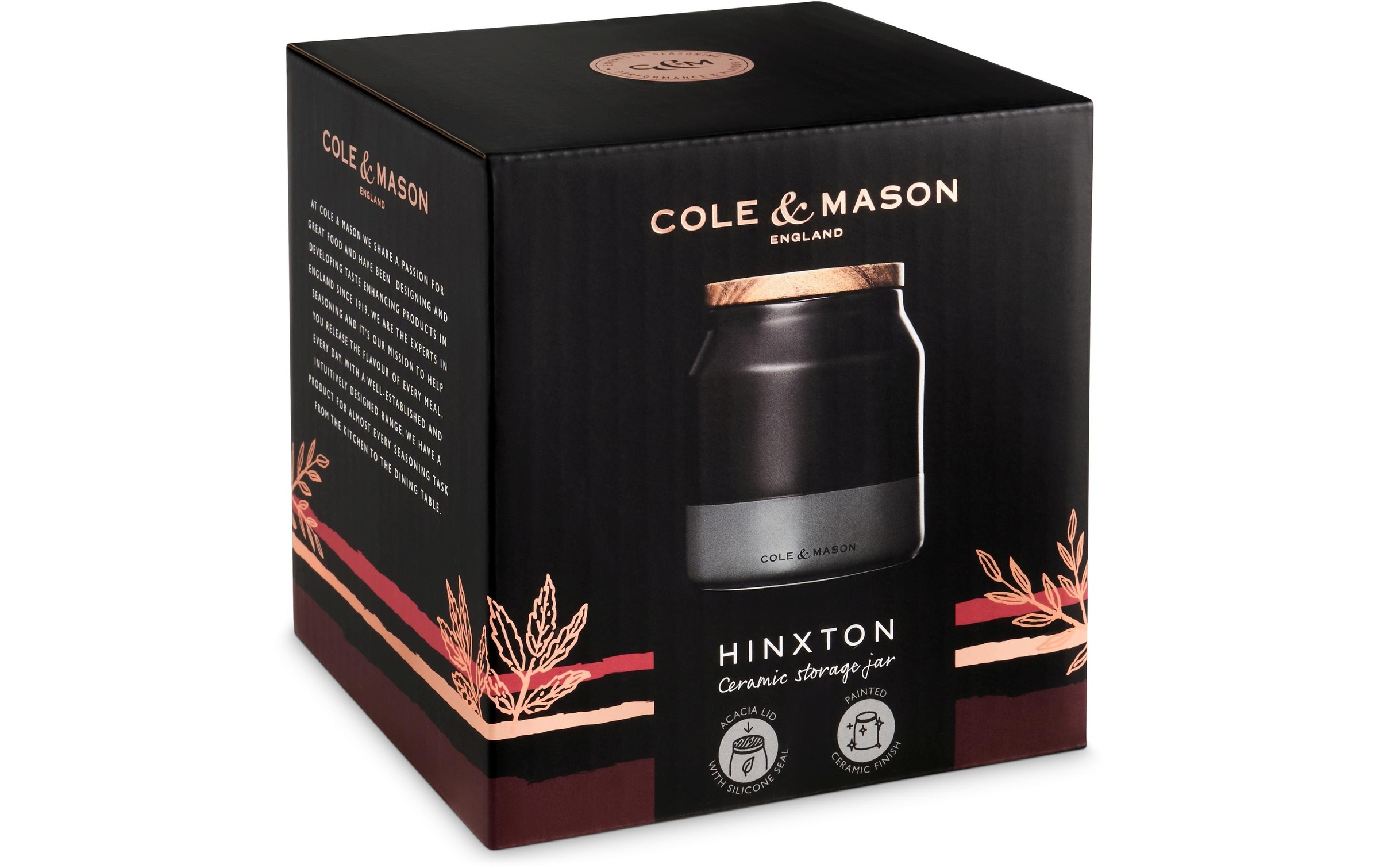 Cole & Mason Vorratsdose »Hinxton 86 l Schwarz«, (1 tlg.), Holzart: Akazie (China)