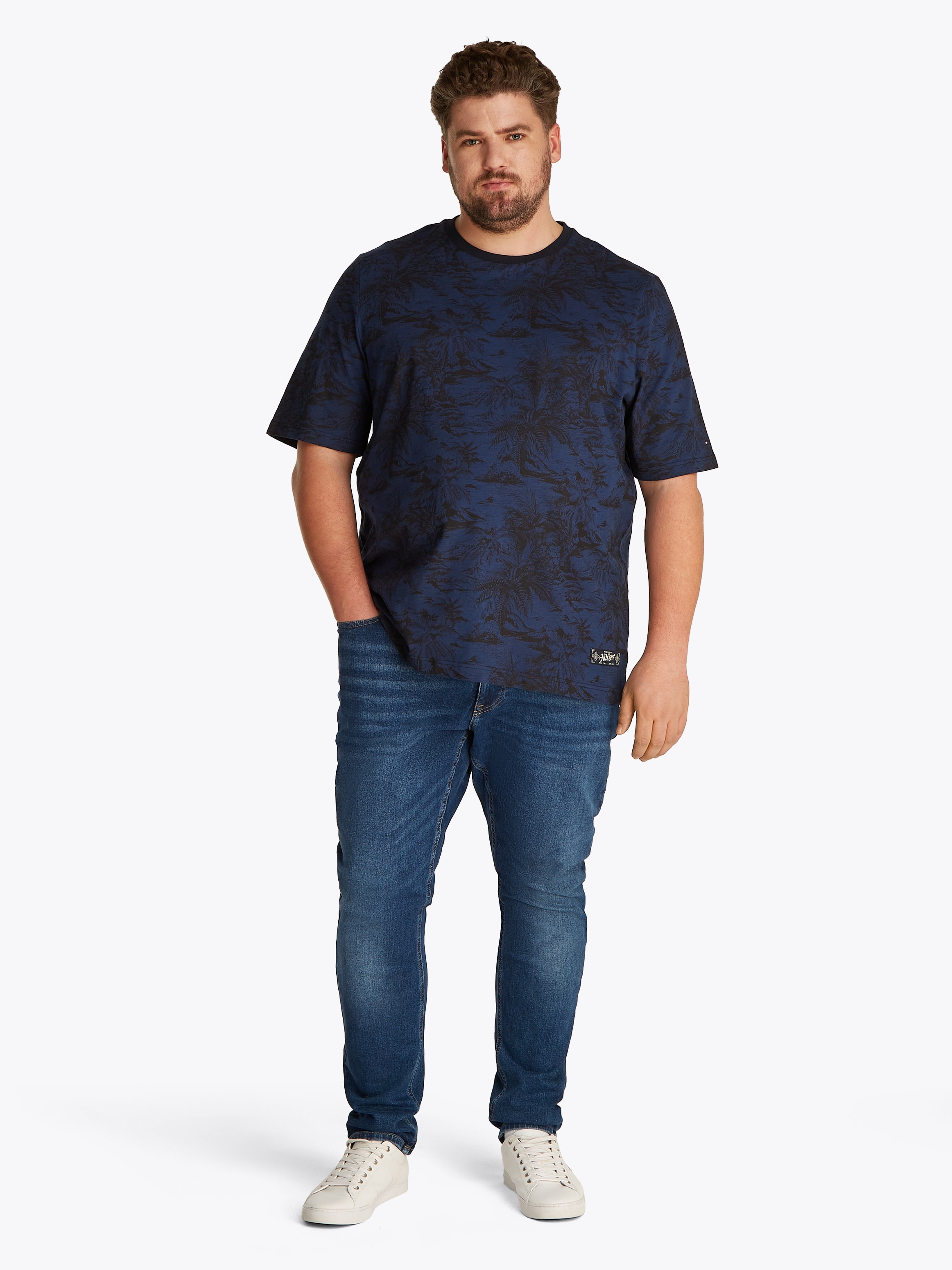 Tommy Hilfiger Big & Tall T-Shirt »BT-SUMMER SLUB AOP TEE-B«, Grosse Grössen
