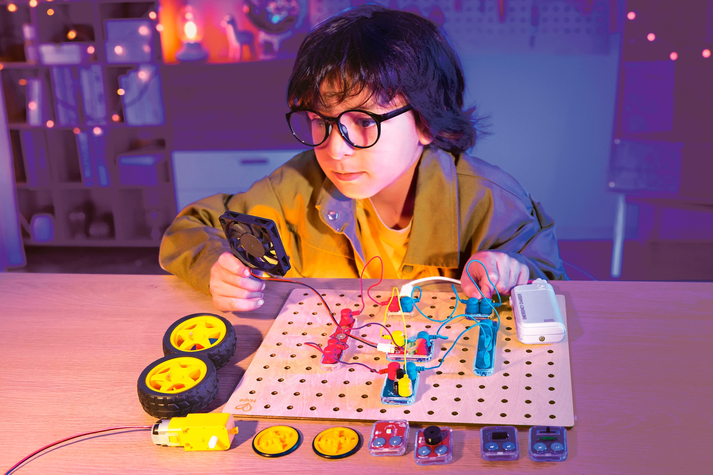 Hape Coffret d'expérimentation »Forscher Schaltkreise-Set Basic«