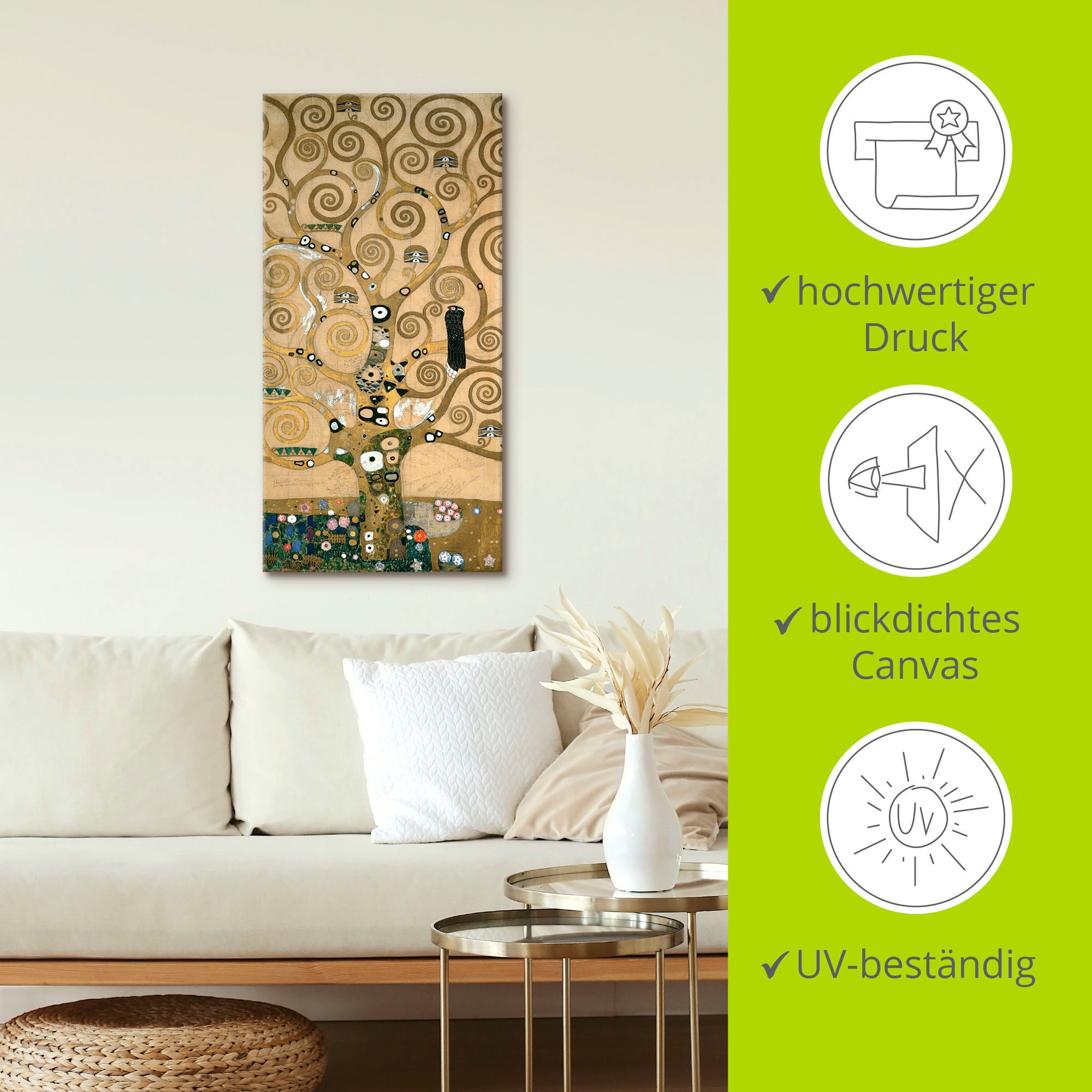 Artland Wandbild »Lebensbaum. Detail, Werkvorlage«, Bäume, (1 St.), als Leinwandbild, Poster, Wandaufkleber in verschied. Grössen