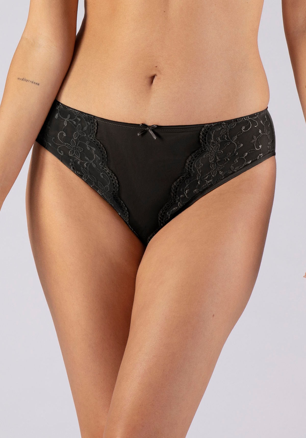 Nina Von C. Jazz-Pants Slips »"Silver Edition"«, (2er Pack), eng, elastisch, bequem, feminin, mit Spitze, mit Schleife