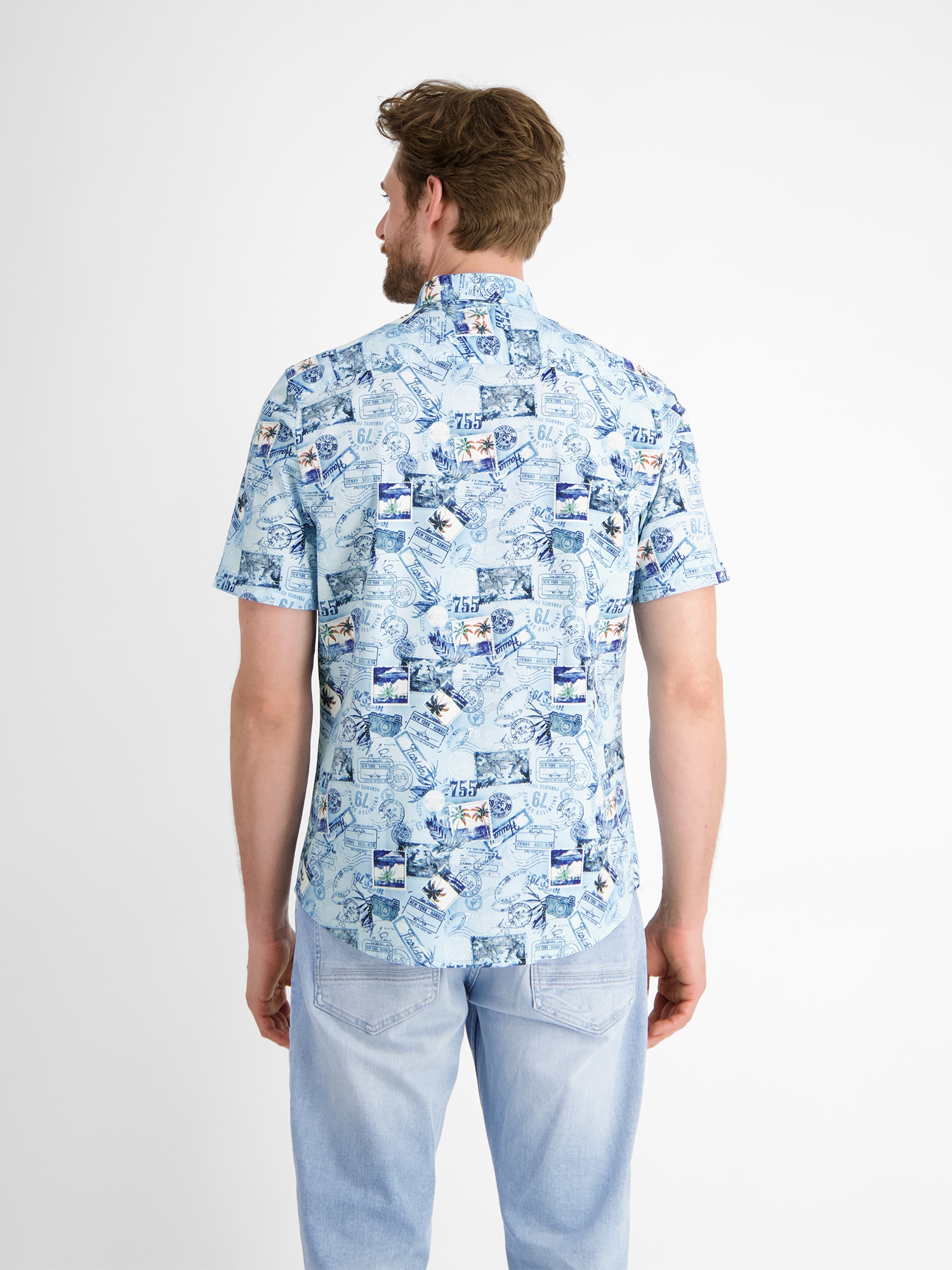 LERROS Chemise à manches courtes »Herren Halbarmhemd mit grafischem Druck«