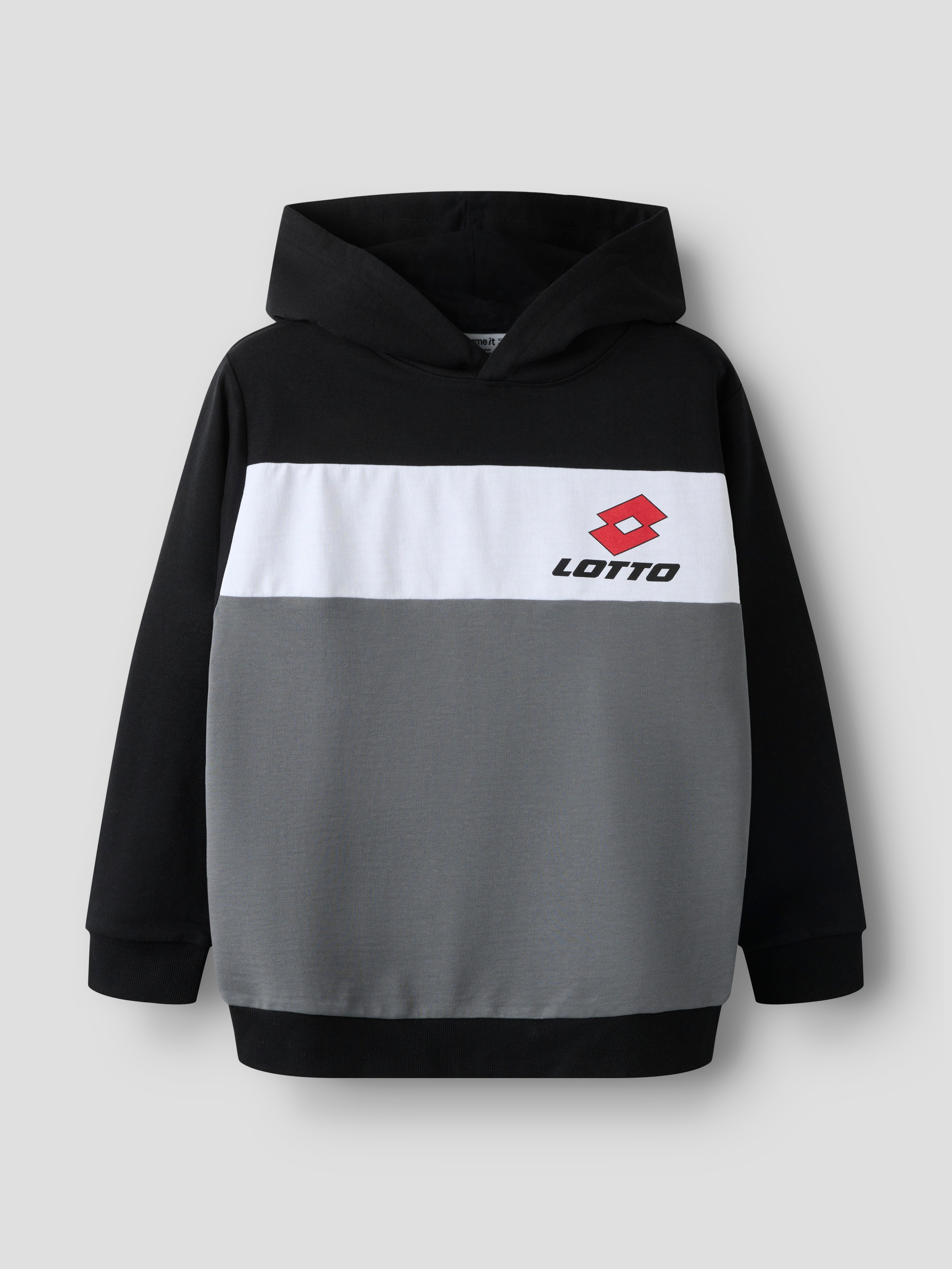Name It Kapuzensweatshirt »NKNJOG LOTTO NREG SWEAT WH UNB LNOOS VDE«, Baumwollmischung, normal geschnitten
