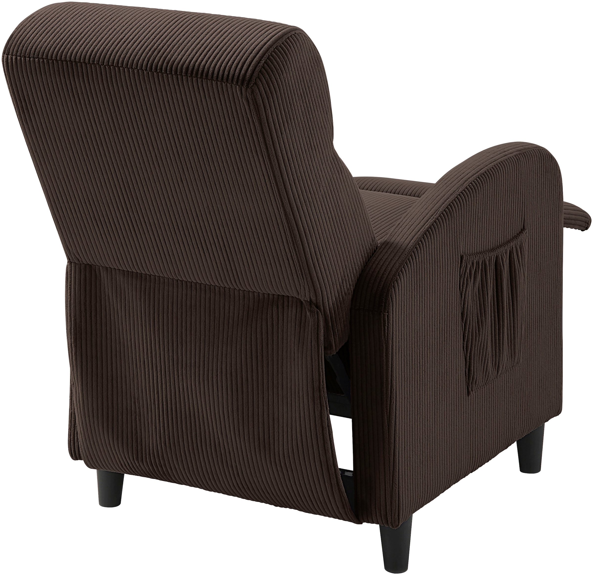 ATLANTIC home collection Relaxsessel »Tom«, mit Relaxfunktion, inklusive seitlicher Tasche, TV-Sessel mit Funktion