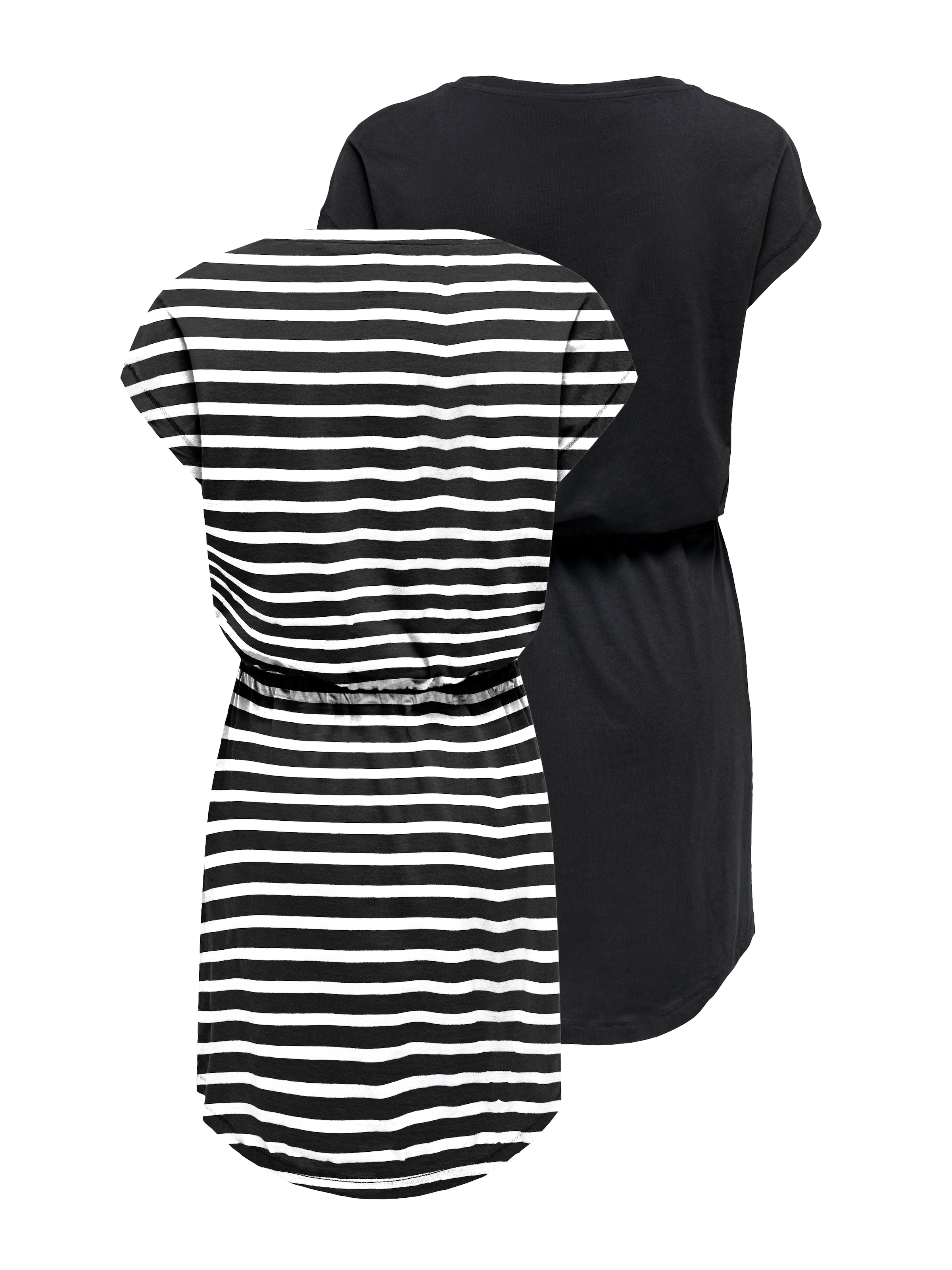 ONLY Robe t-shirt »ONLMAY LIFE S/S DRESS 2 PACK CS JRS« 2er-Pack,  Baumwolle, regular fit, Rundhals