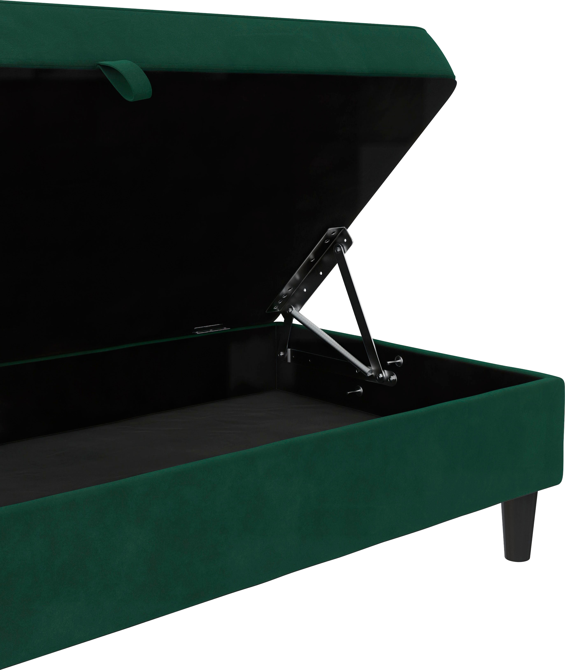Dorel Home Stauraumhocker »Hartford«, Polsterhocker mit Stauraum, frei im Raum stellbar, Sitzhöhe 43 cm