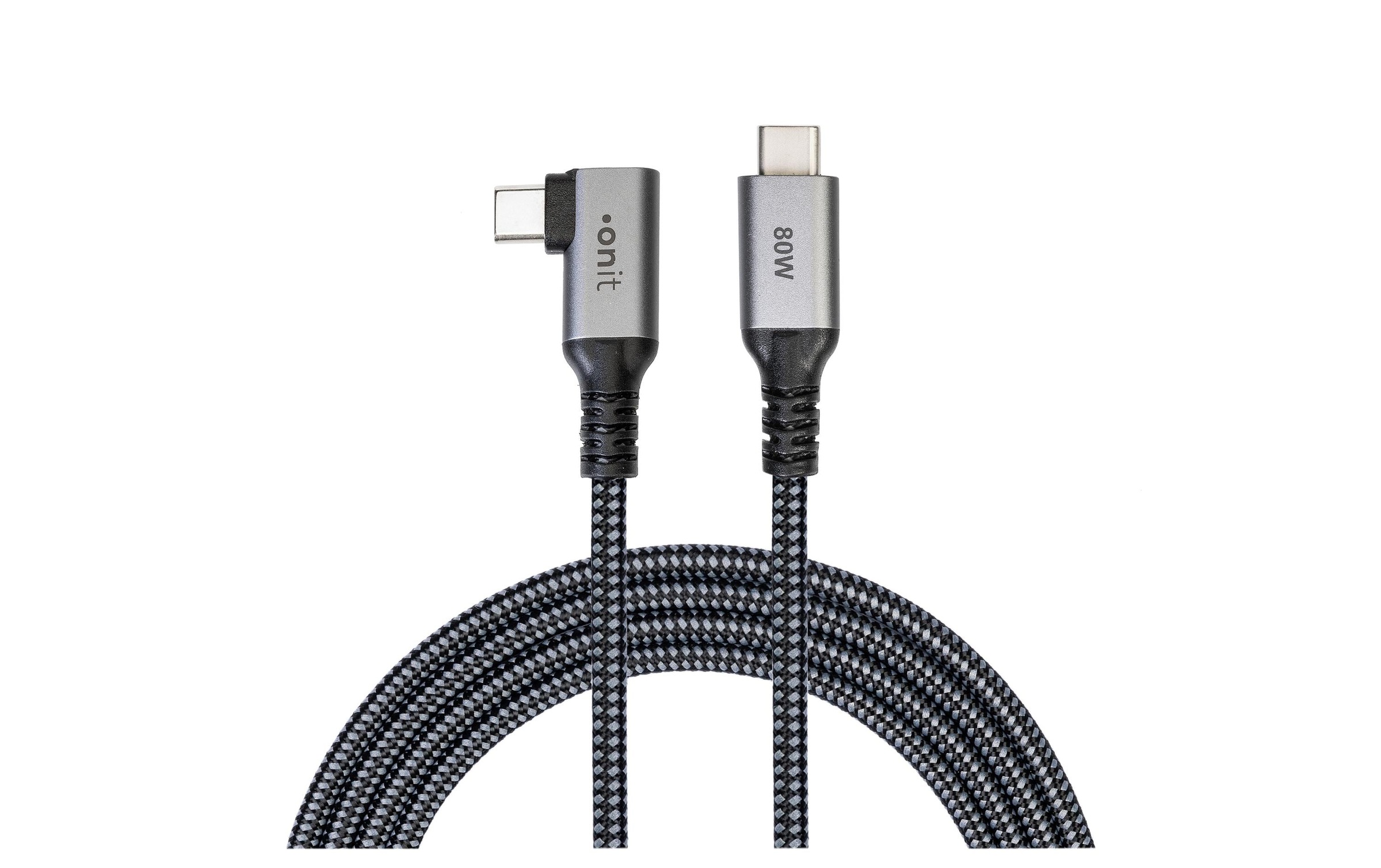 Image of onit USB-Kabel "Pro USB C - USB C 3 m, Abgewinkelt" 30 cm