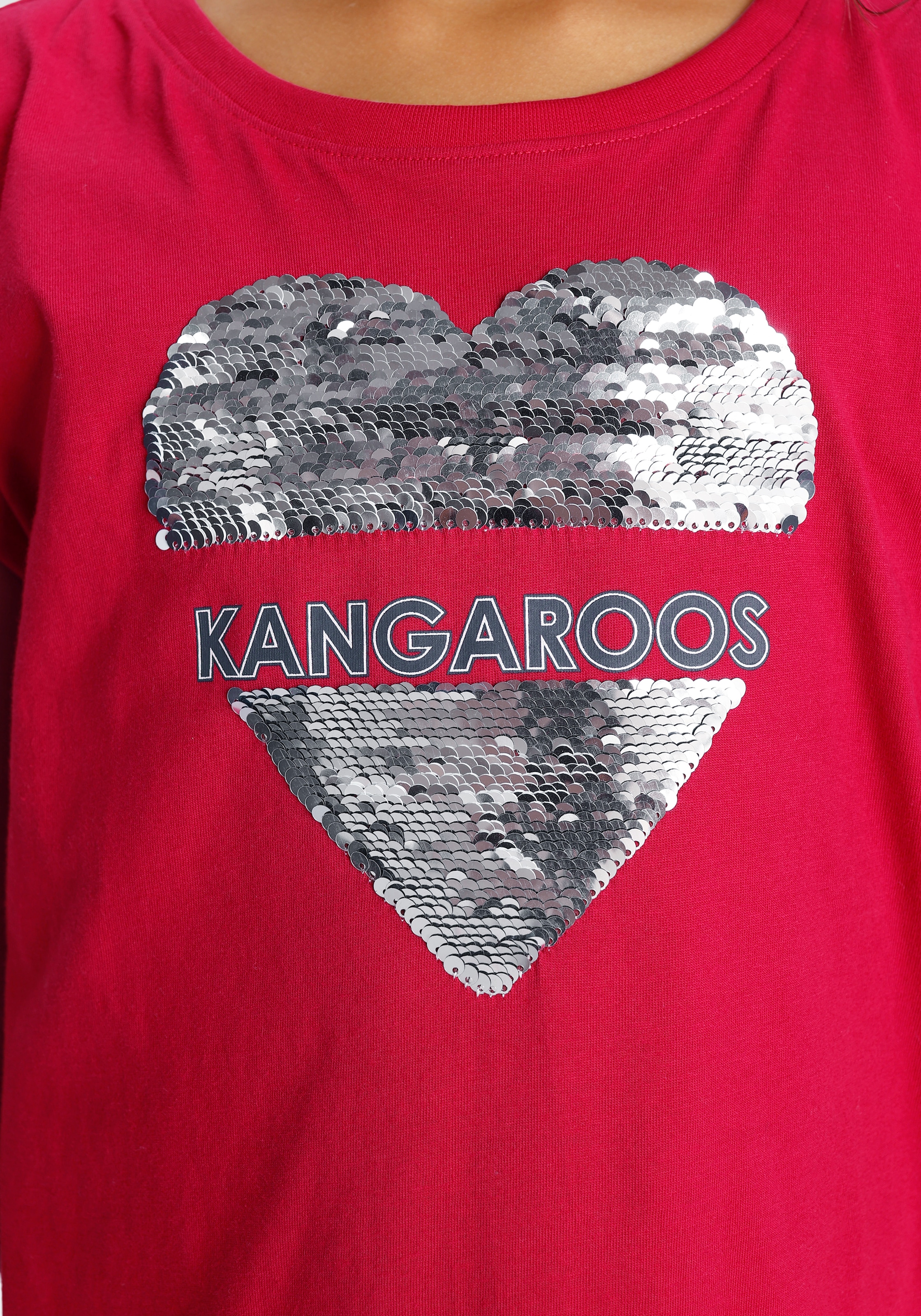 Herz« ✌ en KangaROOS T-Shirt Acheter »Wendepaillette ligne